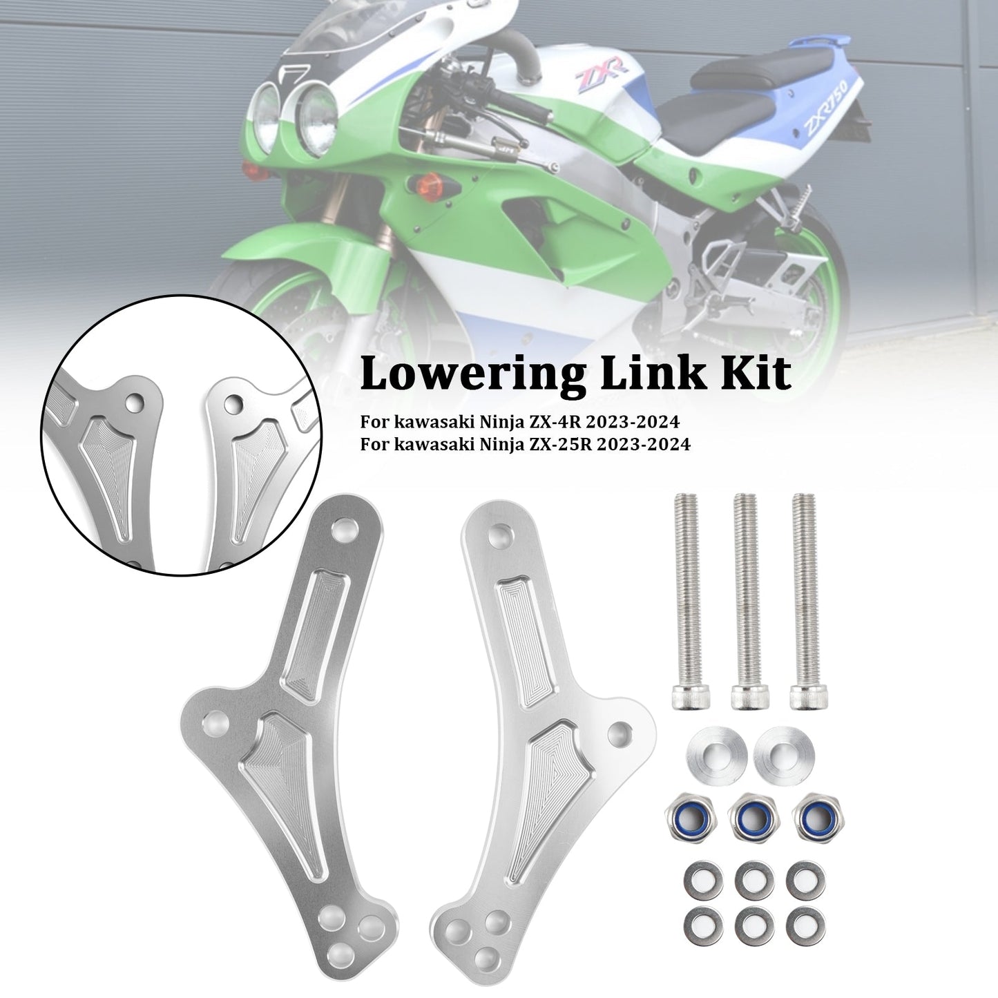 2023-2024 kawasaki ZX-25R ZX-4R Adjustable Lower Suspension Links For