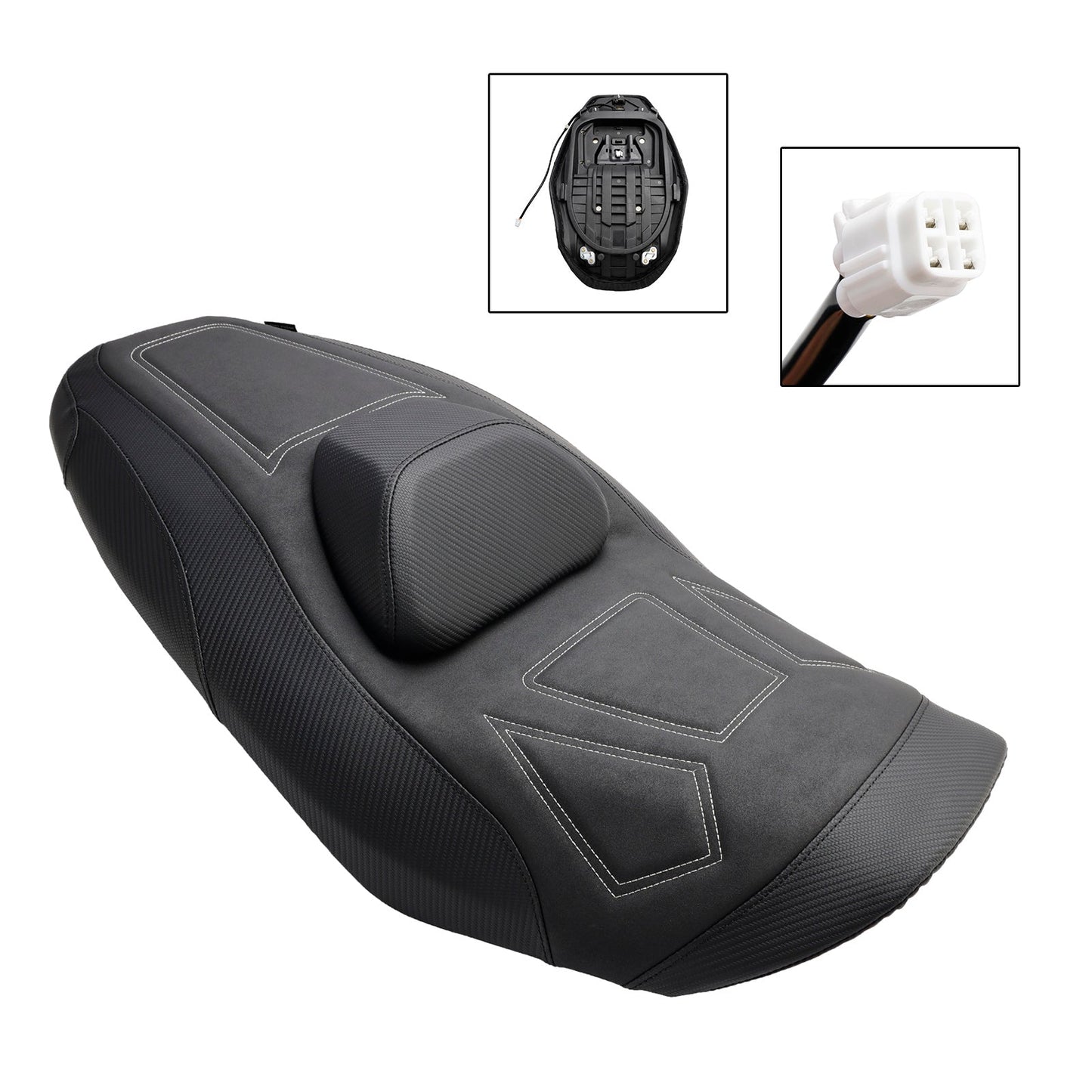 2022-2024 YAMAHA T-MAX 560 Complete Cushion Rider Passenger Seat Heating