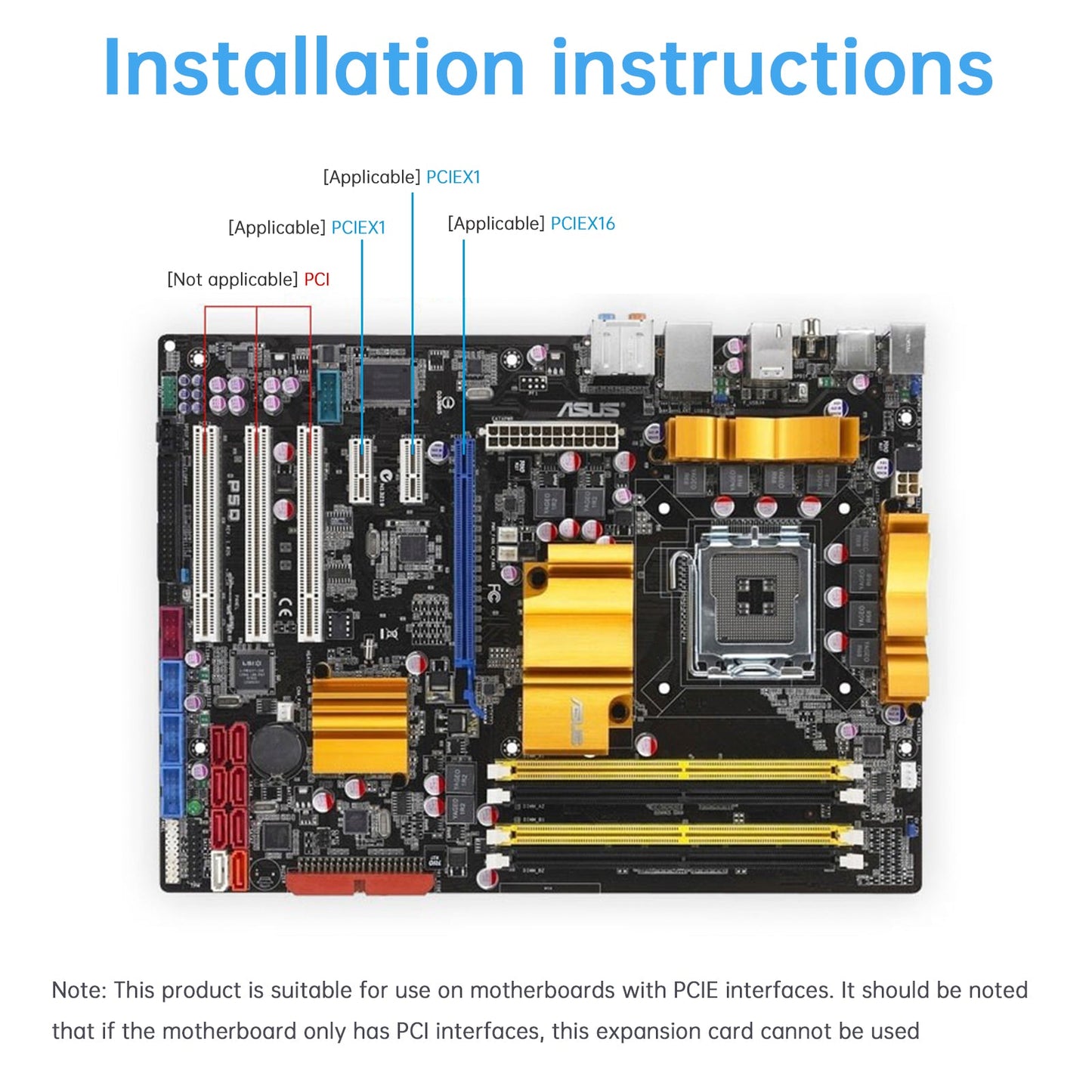 HUB 2.0 PCIE to USB 2.0 Expansion Card Moschip Adapter Card 4PIN Power Supply