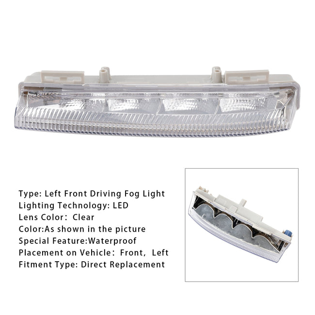 LED Daytime Running Left Fog Lights For Mercedes Benz W204 S204 W212 2007-2014