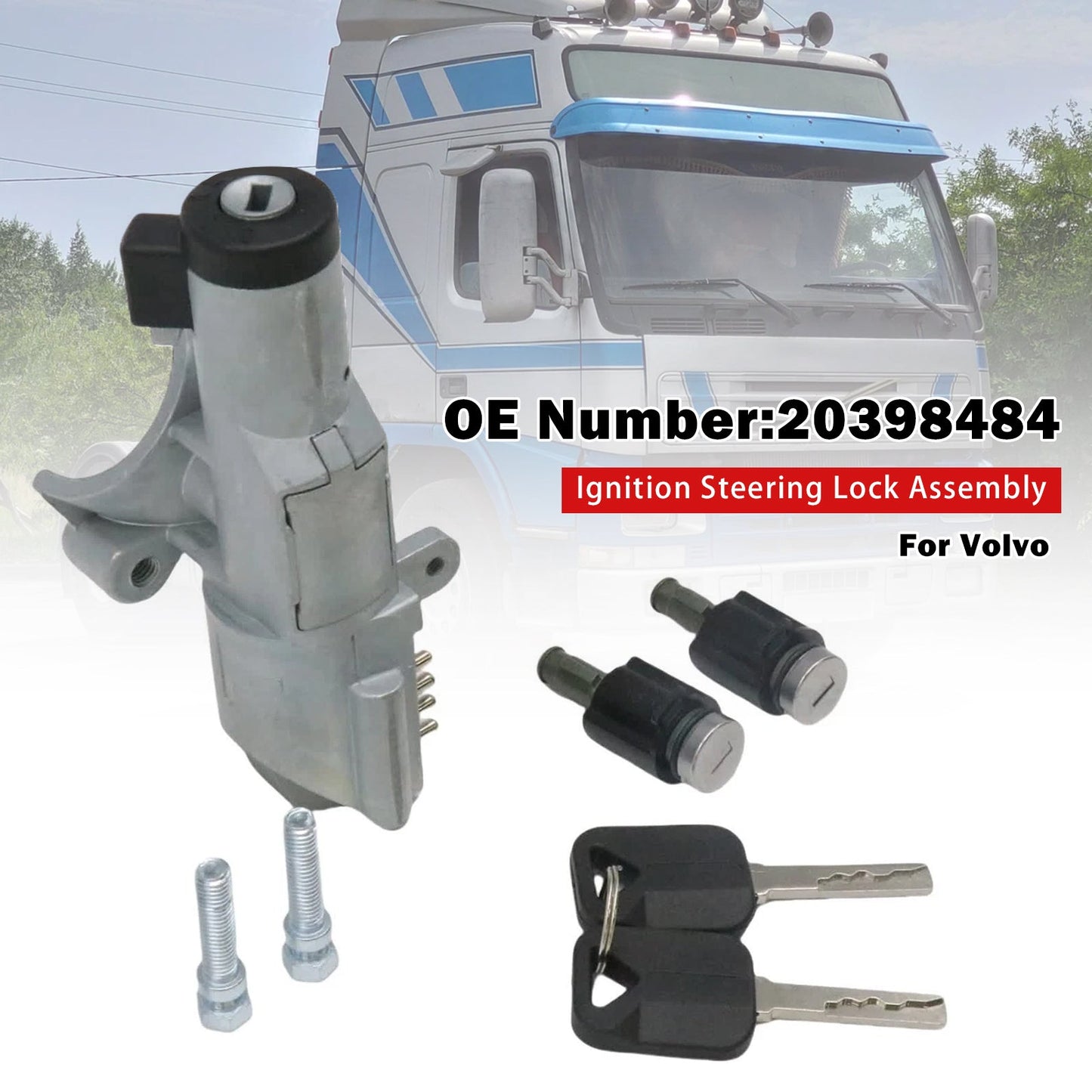 2001-2005 Volvo FM9 Ignition Steering Lock Assembly 20398484 1095710 8159907