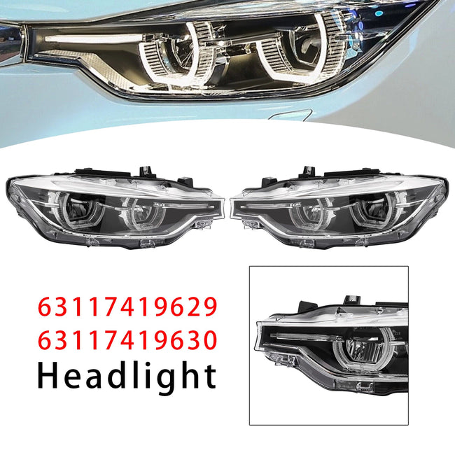Left+Right LED Headlight For BMW 3 Series F30 F31 2016-2019 Without AFS