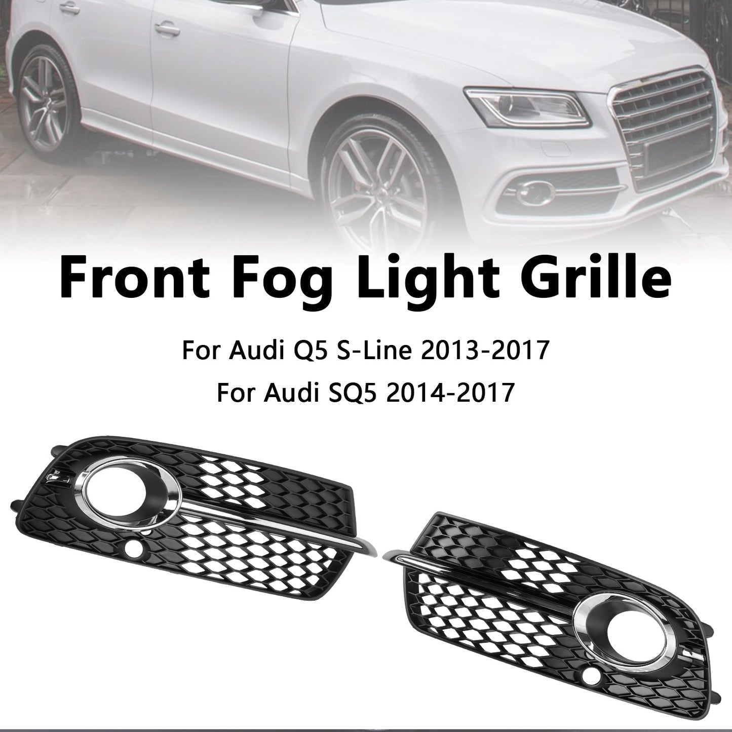 2014-2017 Audi SQ5 Front Bumper Fog Light Grille 8R0807681S