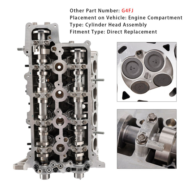 Cylinder Head Assembly G4FJ For Hyundai Accent Kia Soul 1.6L 2012-2019