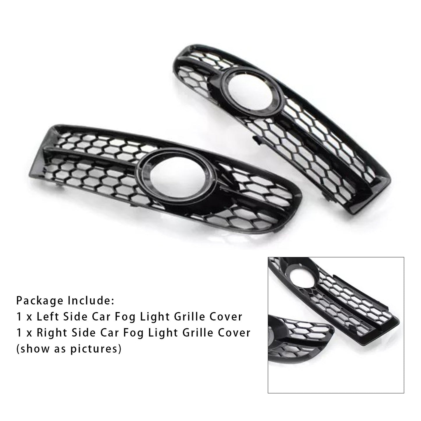 2005-2008 Audi A4 B7 S-Line S4 Front Bumper Honeycomb Fog Grille Cover