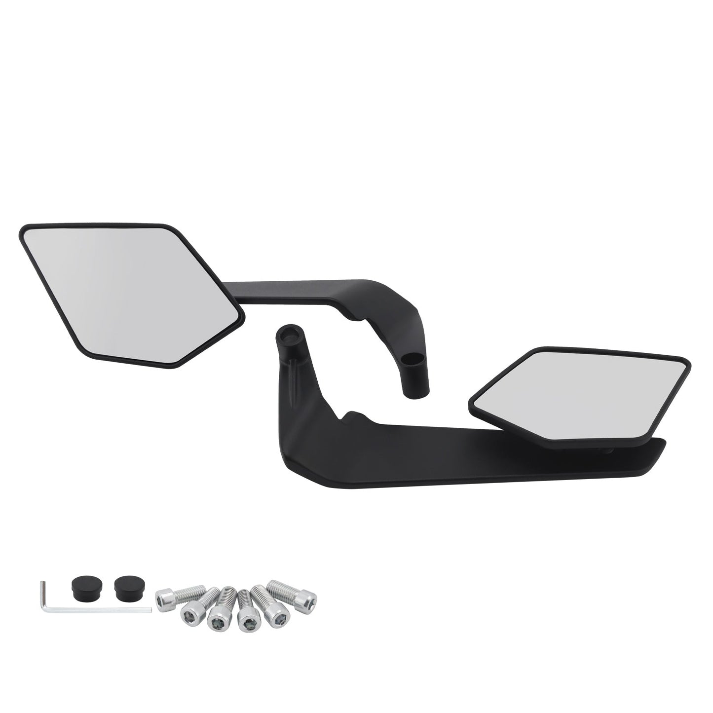 PAIR WING FIN REAR VIEW MIRROR FOR SUZUKI SV650 GSX-S 1000 GSXS1000 2023-2024