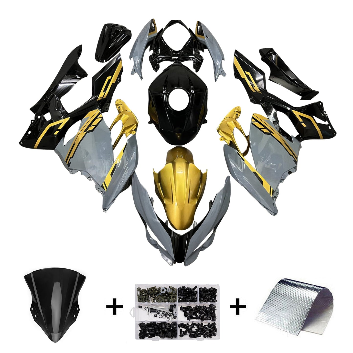 Injection Fairing Kit Bodywork Plastic ABS fit For Kawasaki EX400 Ninja400 2018-2024