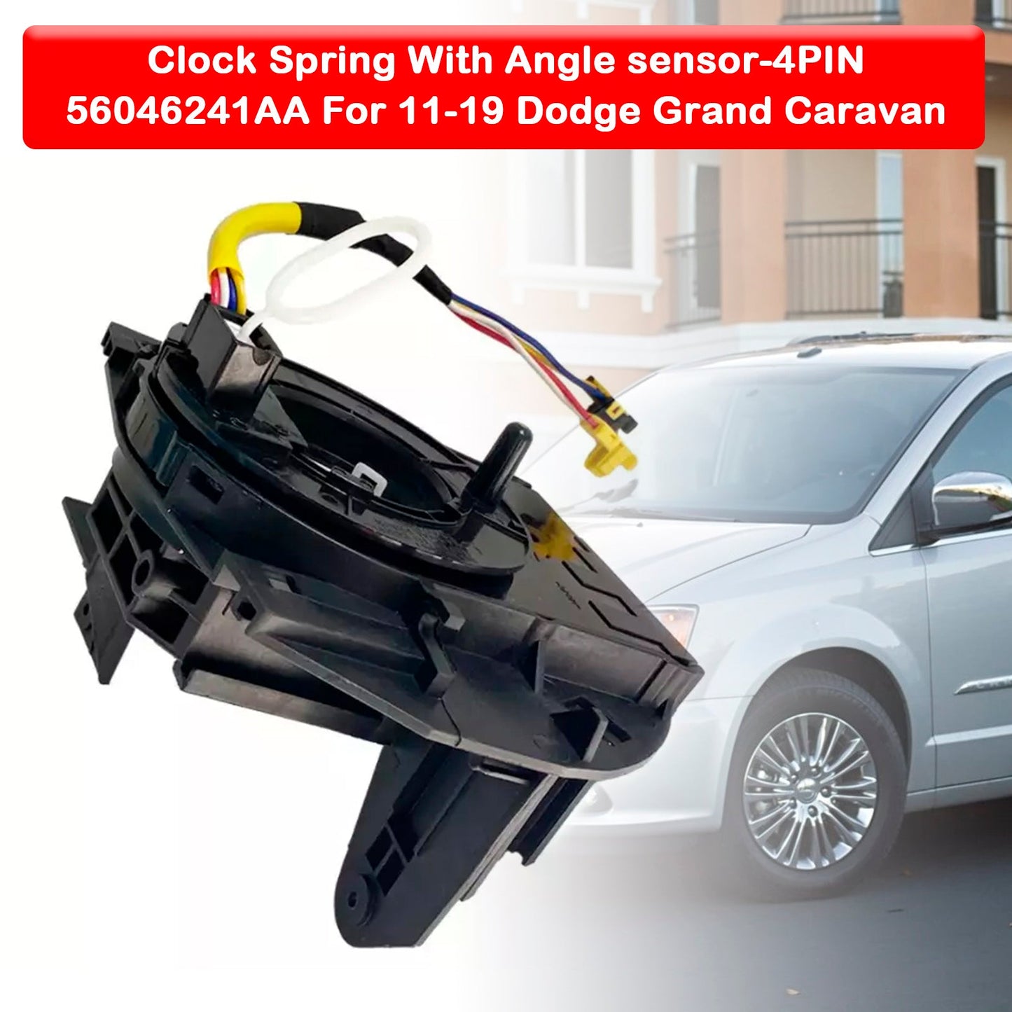 Clock spring with Angel Sensor-4PINS 56046241AA for Dodge Grand Caravan Voyager RT