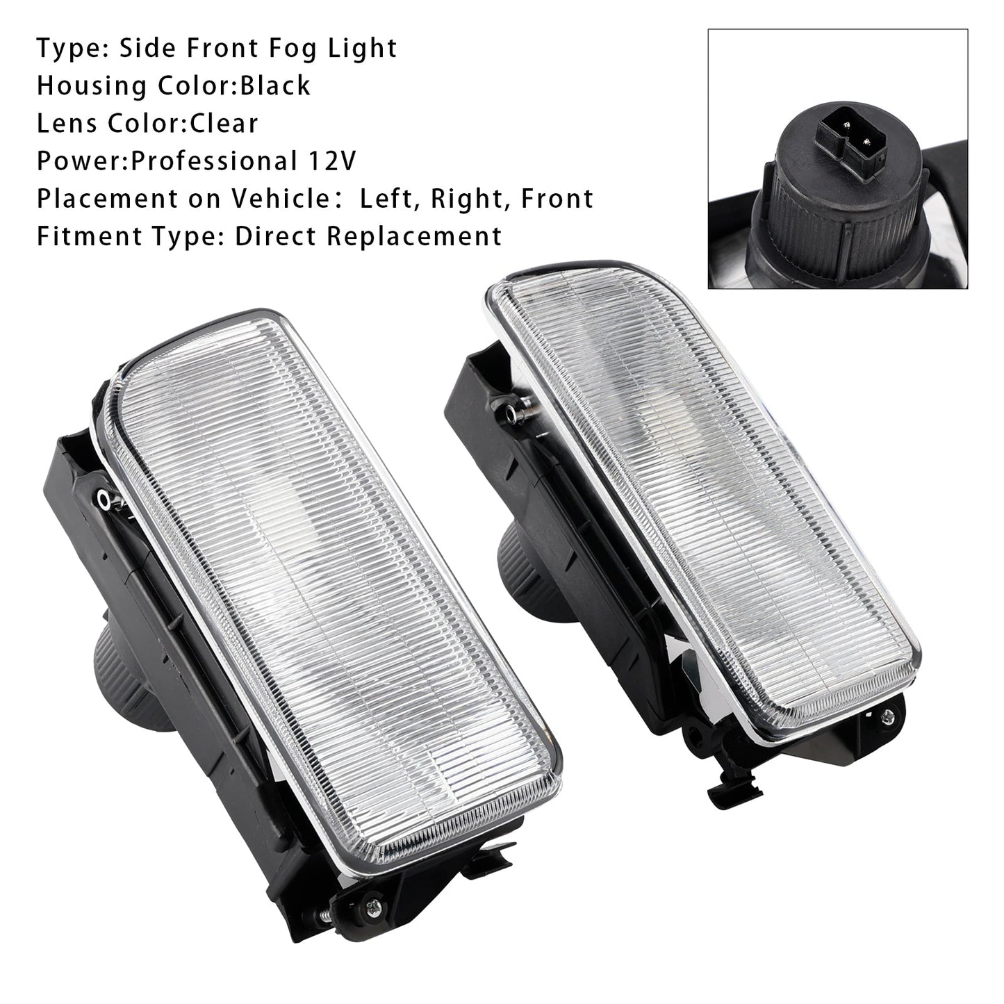 1992-1998 BMW E36 3-Series Pair Front Bumper Fog Light Without Bulbs