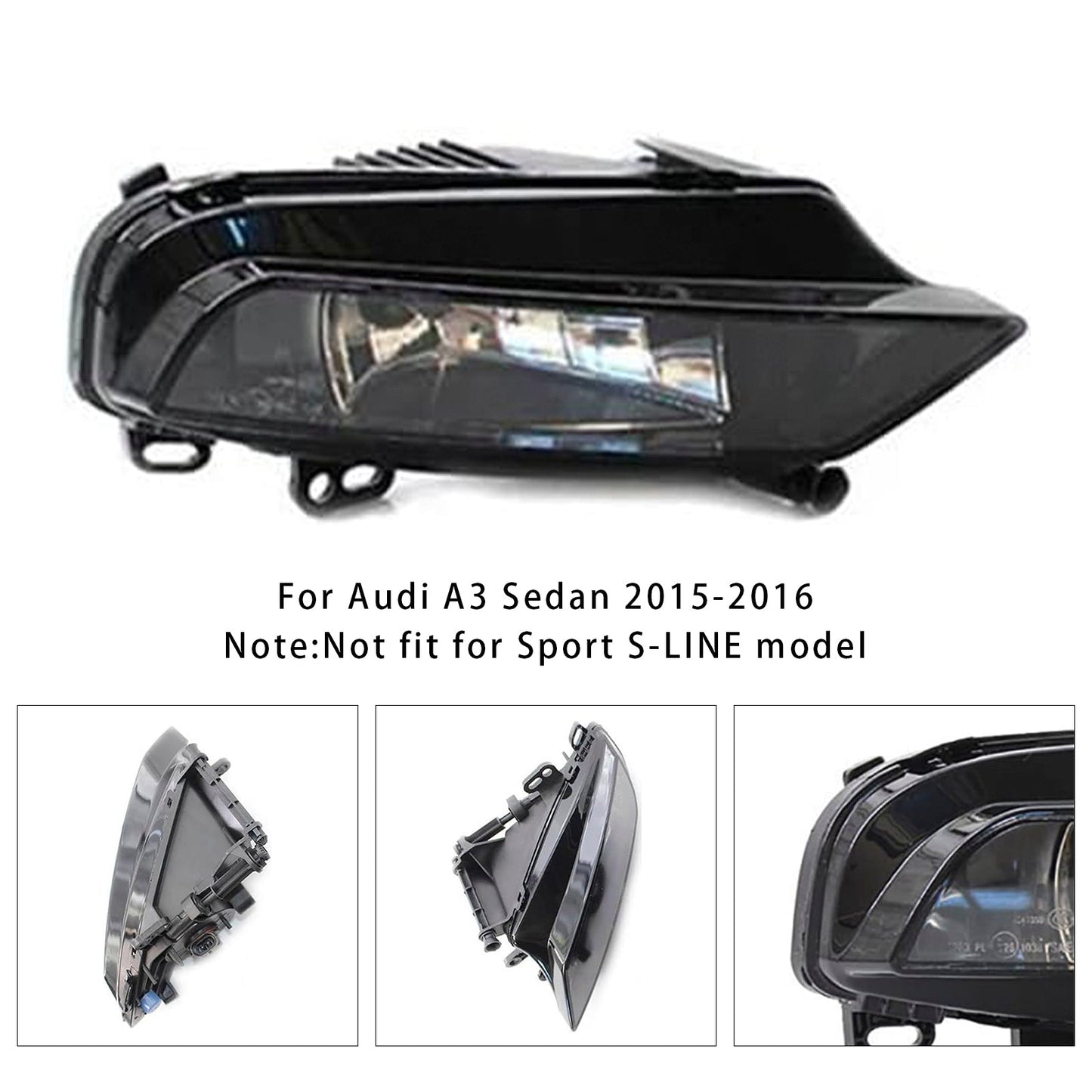 2015-2016 Audi A3 Saloon 1 Pcs Front Right Fog Light Lamps With Bulbs 8V0941700B