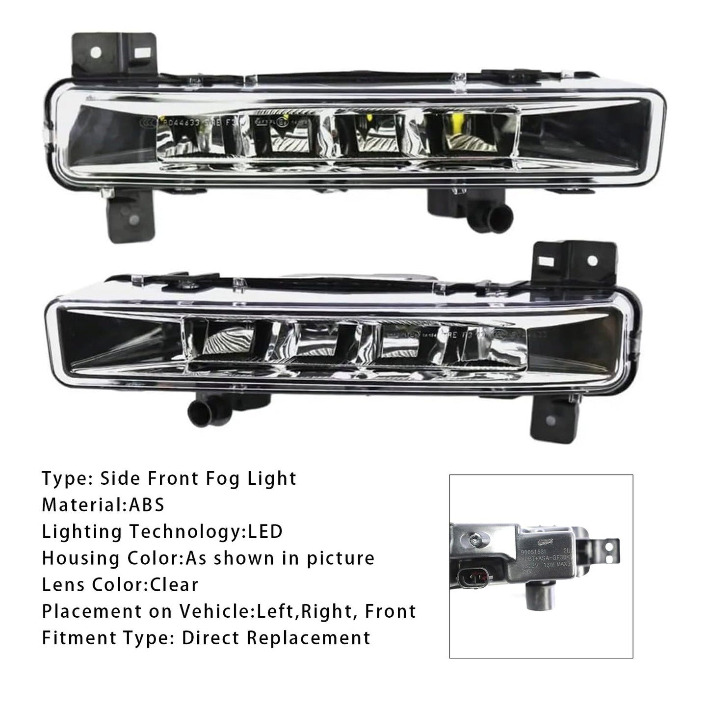 2009-2015 BMW X1 E84 Pair Front Fog Light Without Bulb 63172993526