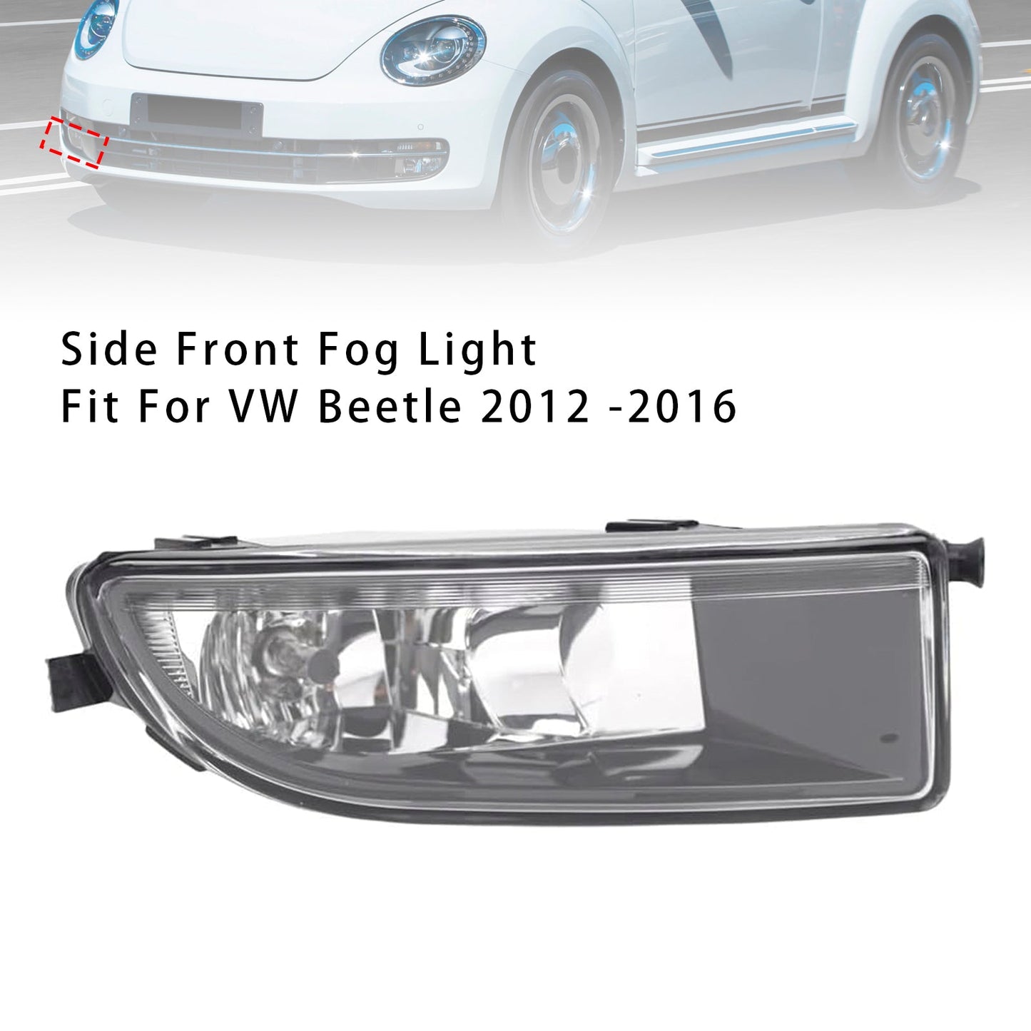 2012-2016 VW Beetle 1 Pcs Front Bumper Right Fog Light With Bulb 5C5941700A
