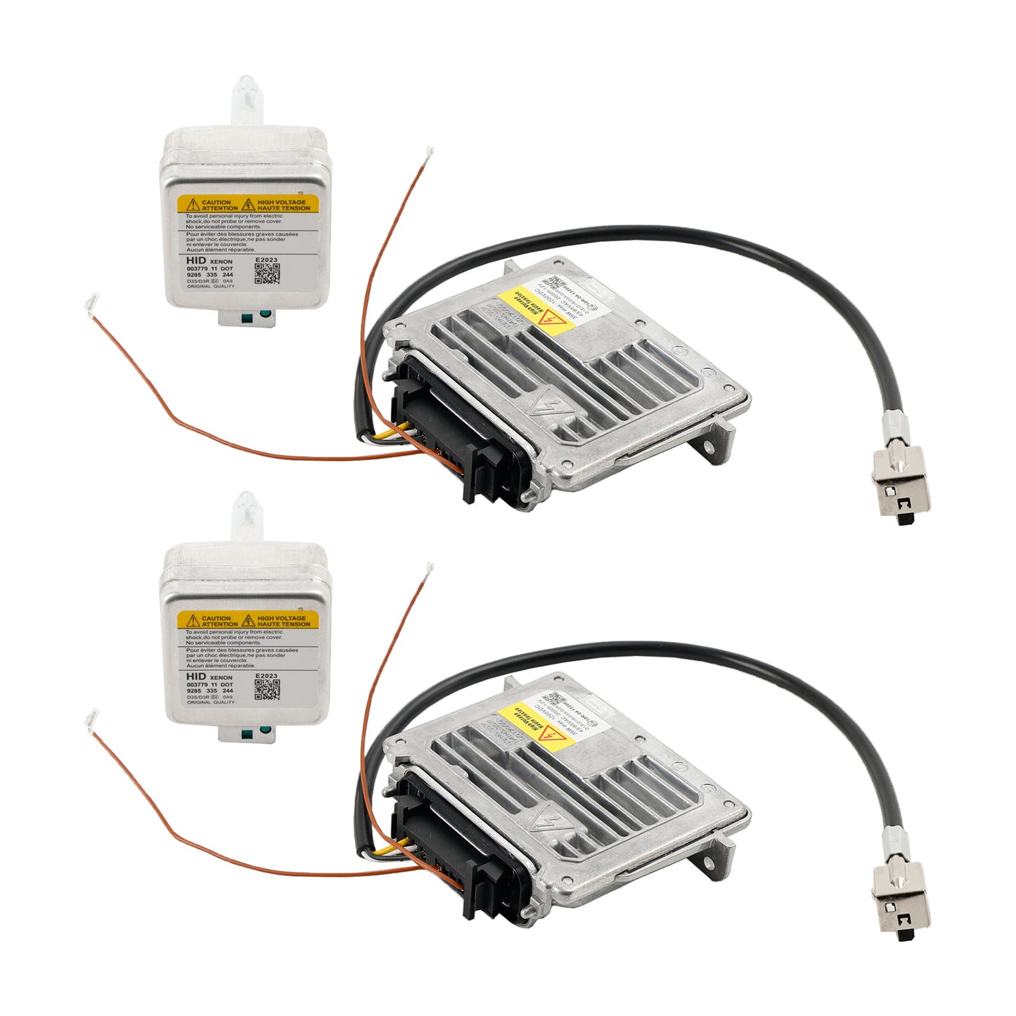 2x Headlight Ballast & D3S Bulb Wire Control Unit For Grand Cherokee 2014-2020
