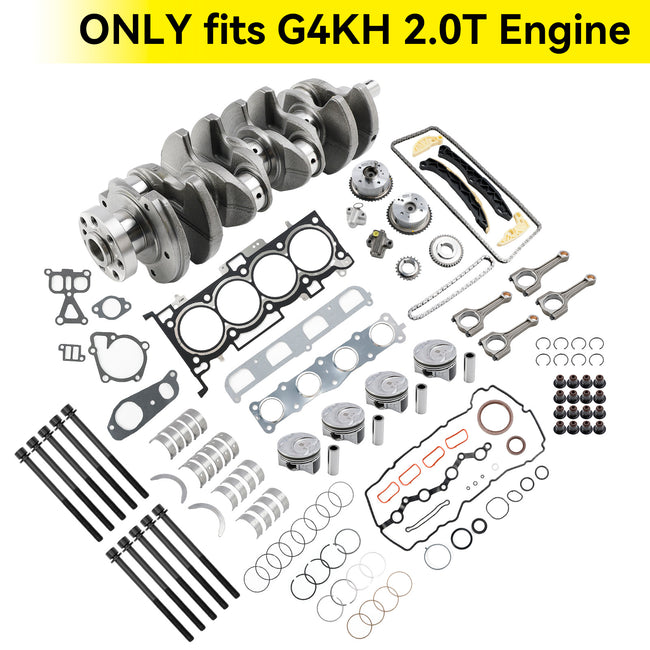 2012–2018 Kia Forte (YD) G4KH 2.0T Engine Rebuild Kit w/ Crankshaft Con Rods Timing Kit
