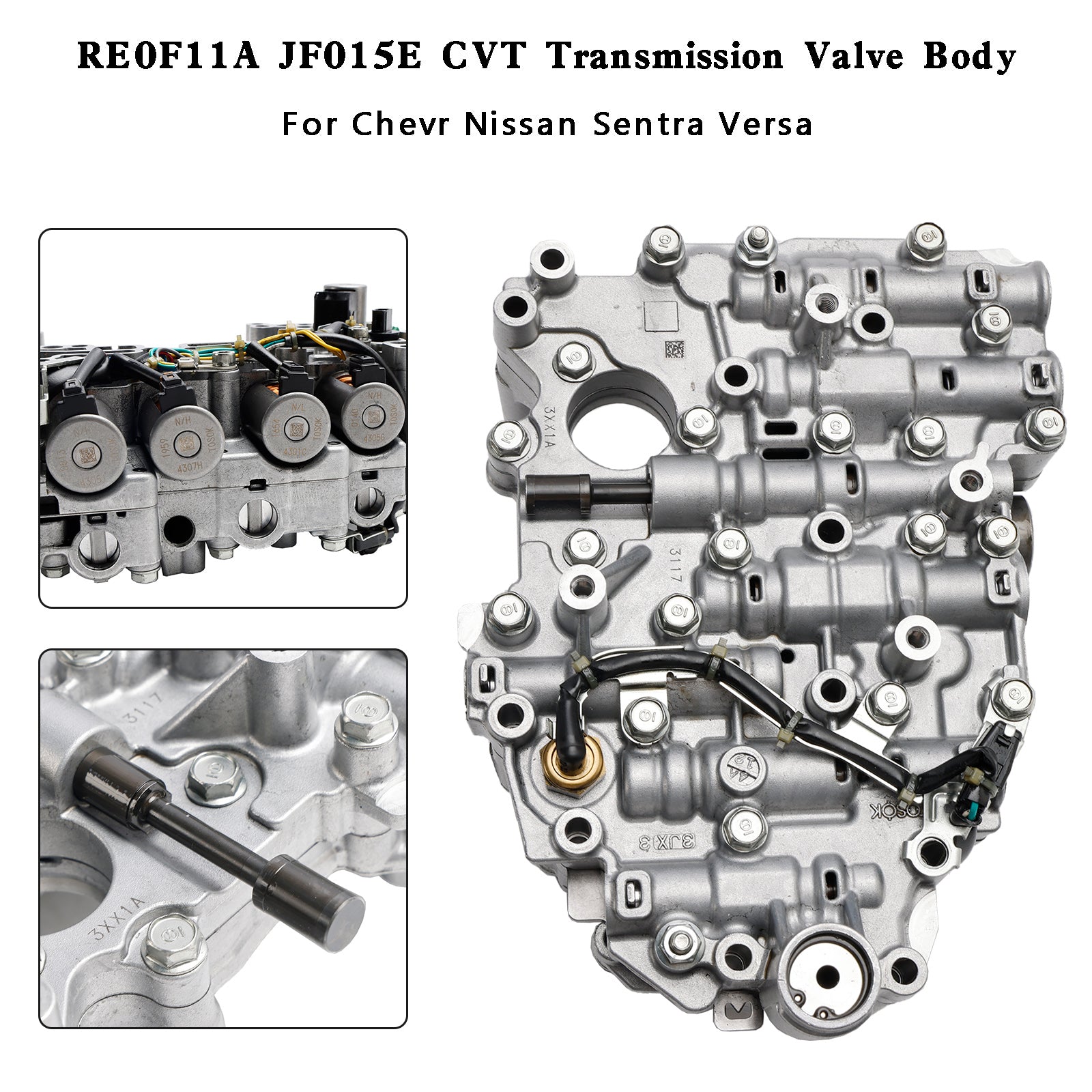 Remanufactured JATCO RE0F11A / JF015E CVT Valve Body W/ Solenoids – For Nissan Sentra, Versa, Chevrolet – Lifetime Warranty