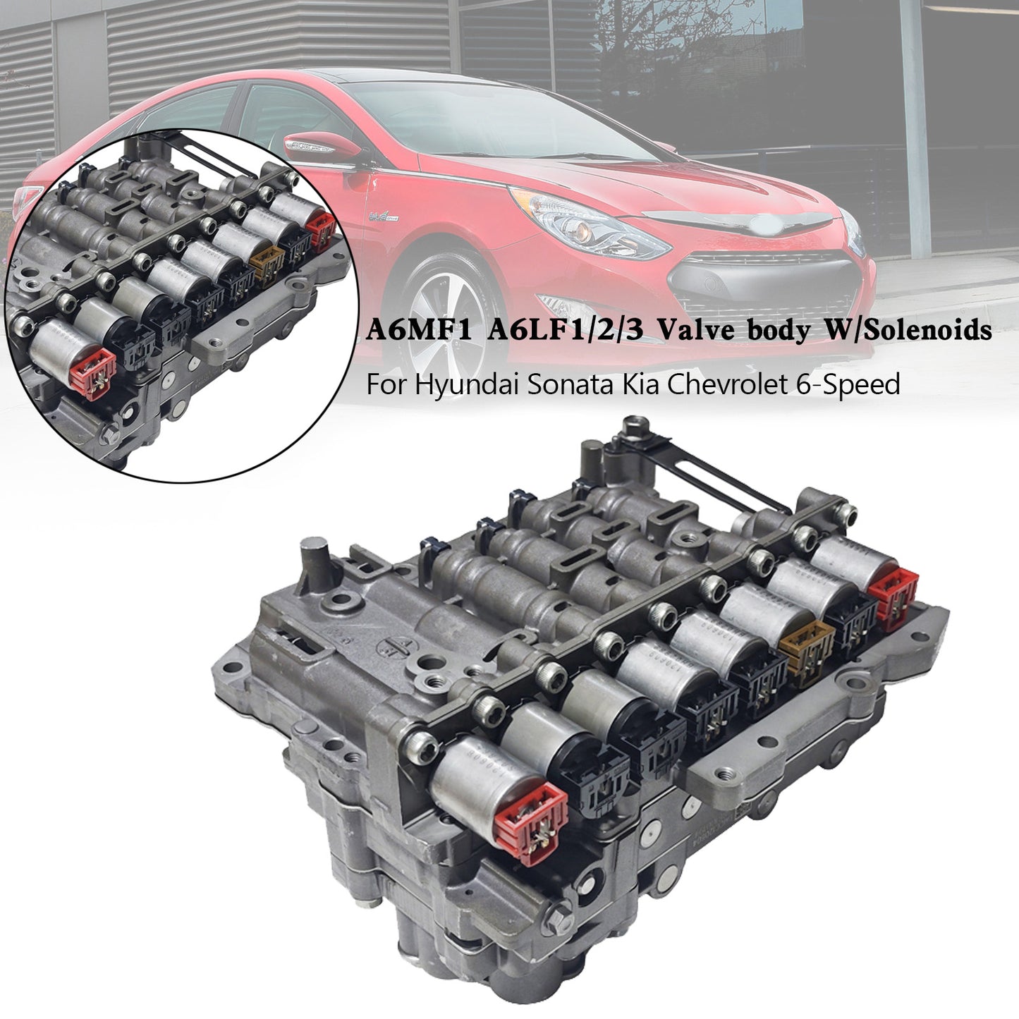A6MF1 A6LF1/2/3 Valve body W/Solenoids For Hyundai Sonata Kia Chevrolet 6-Speed