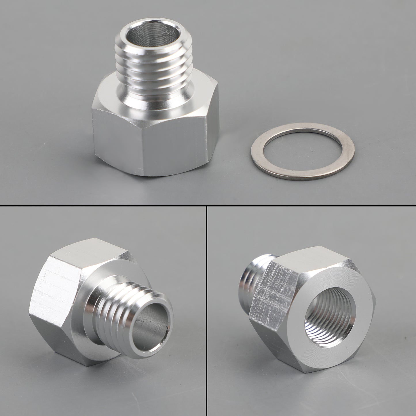 Gm Ls Engine M12X1.5Mm To 1/8 Npt Oil Pressure Sensor Adapter Stainless Steel SIL
