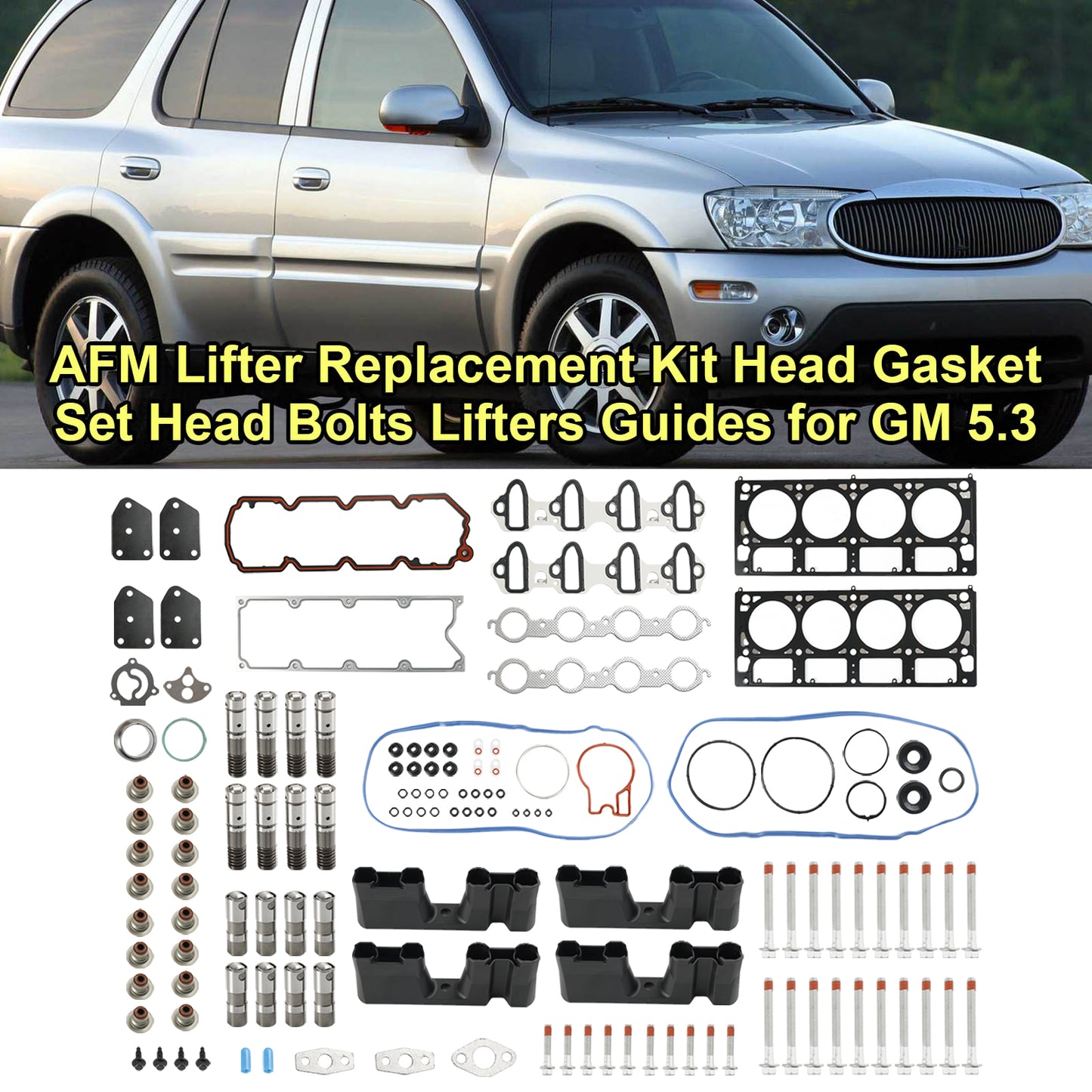 AFM Lifter Replacement Kit Head Gasket Set Head Bolts Lifters Guides for GM 5.3