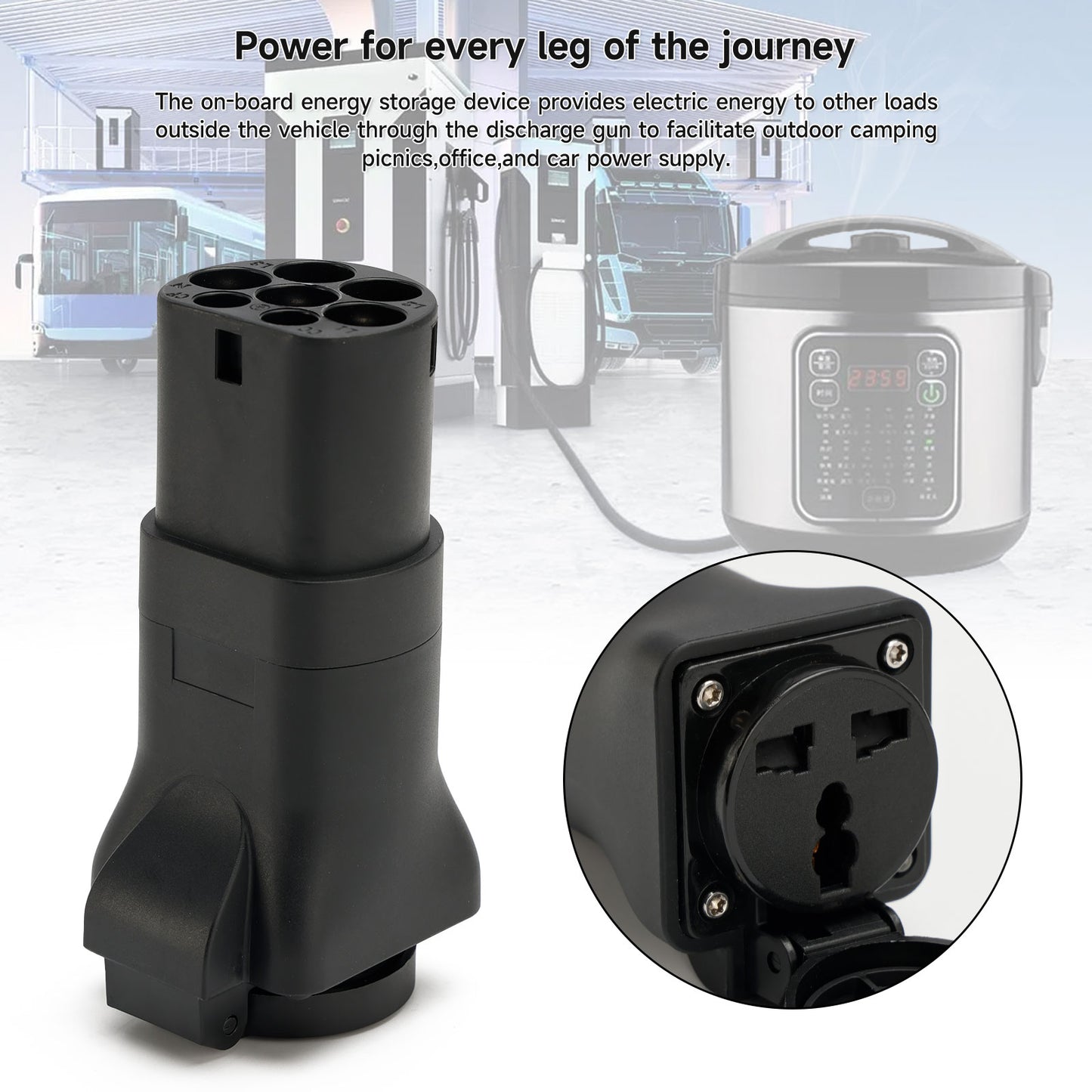 Discharge Type 2 Euro Plug EV Charging Station Converter Plug Adapter 16A EVSE IEC62196 Plug