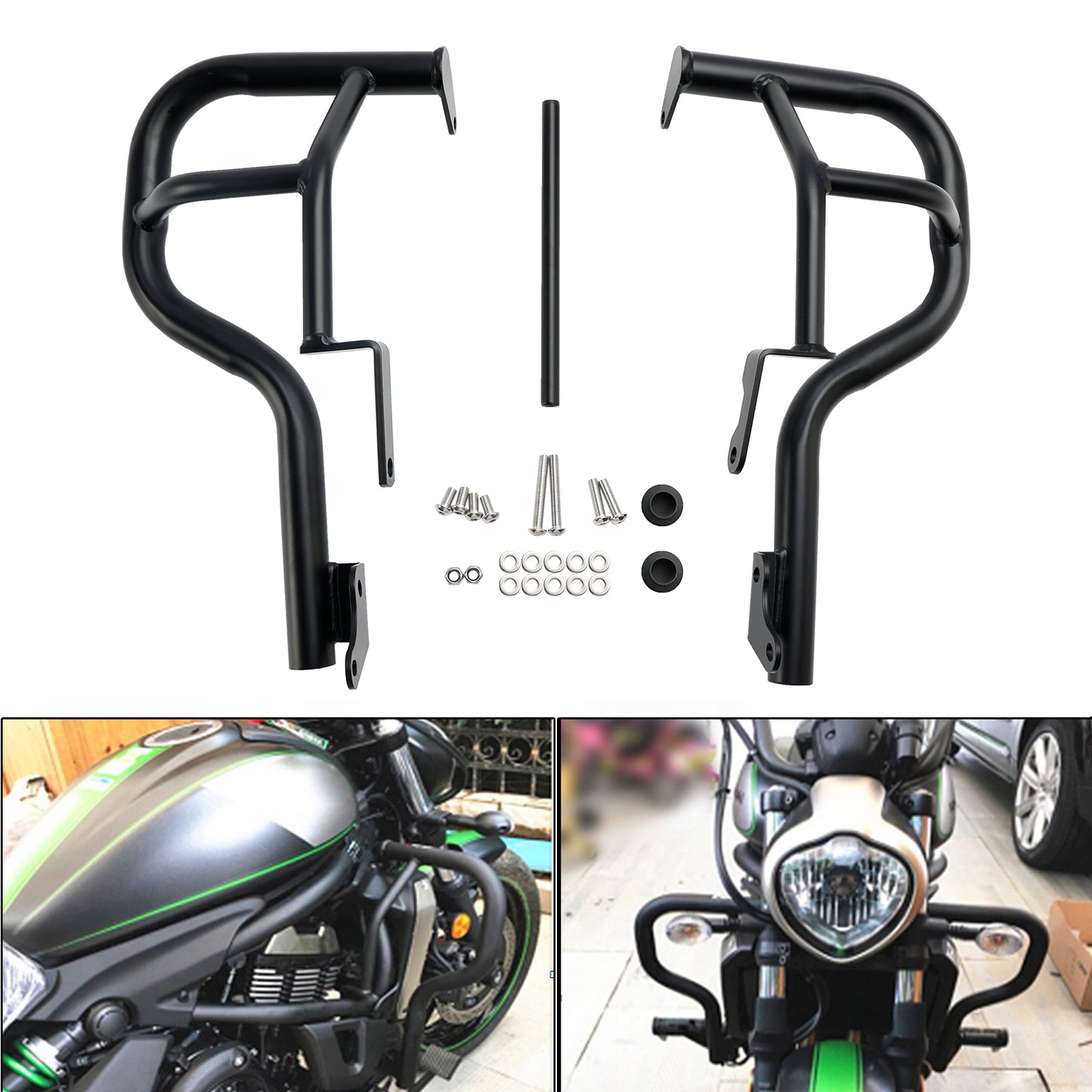 Engine Bumper Guard Crash Bar Protector Fit for Kawasaki Vulcan S 650 2015-2021 Generic