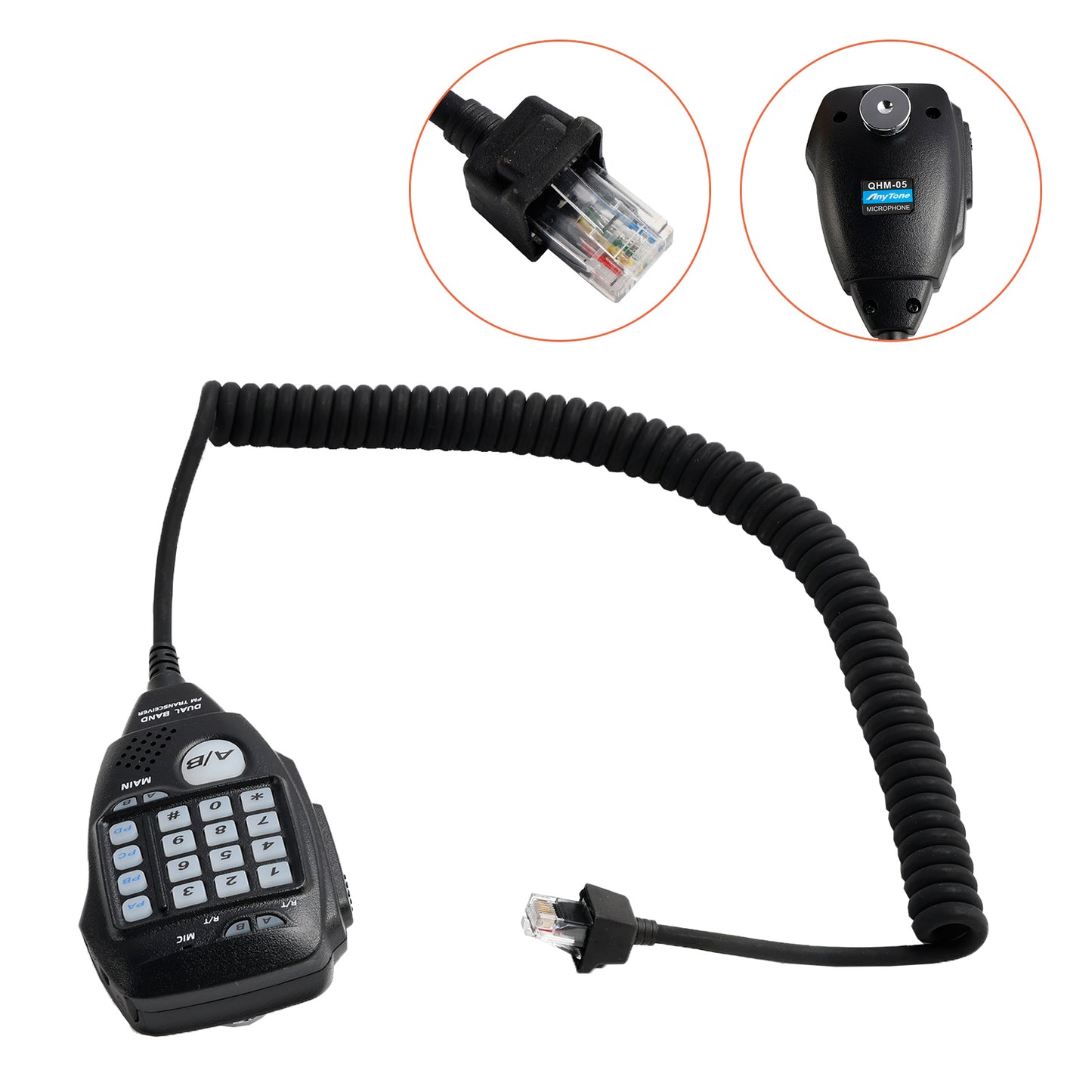Handheld Microphone Walkie-talkie Mic Fit For AnyTone AT-778UV AT-588UV