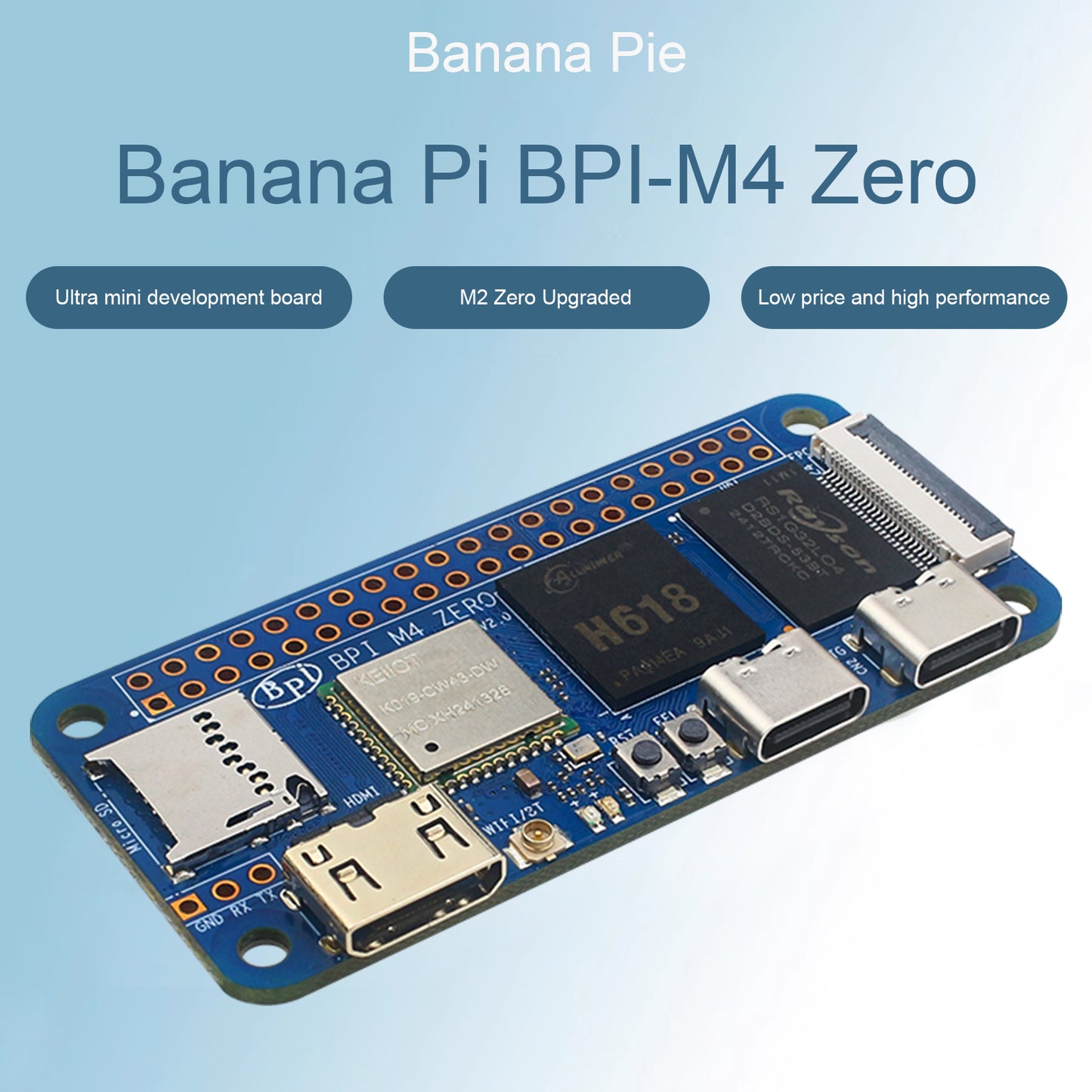 M4 Zero Development Board Quanzhi 618 Onboard WiFi Bluetooth BPI M4 Zero