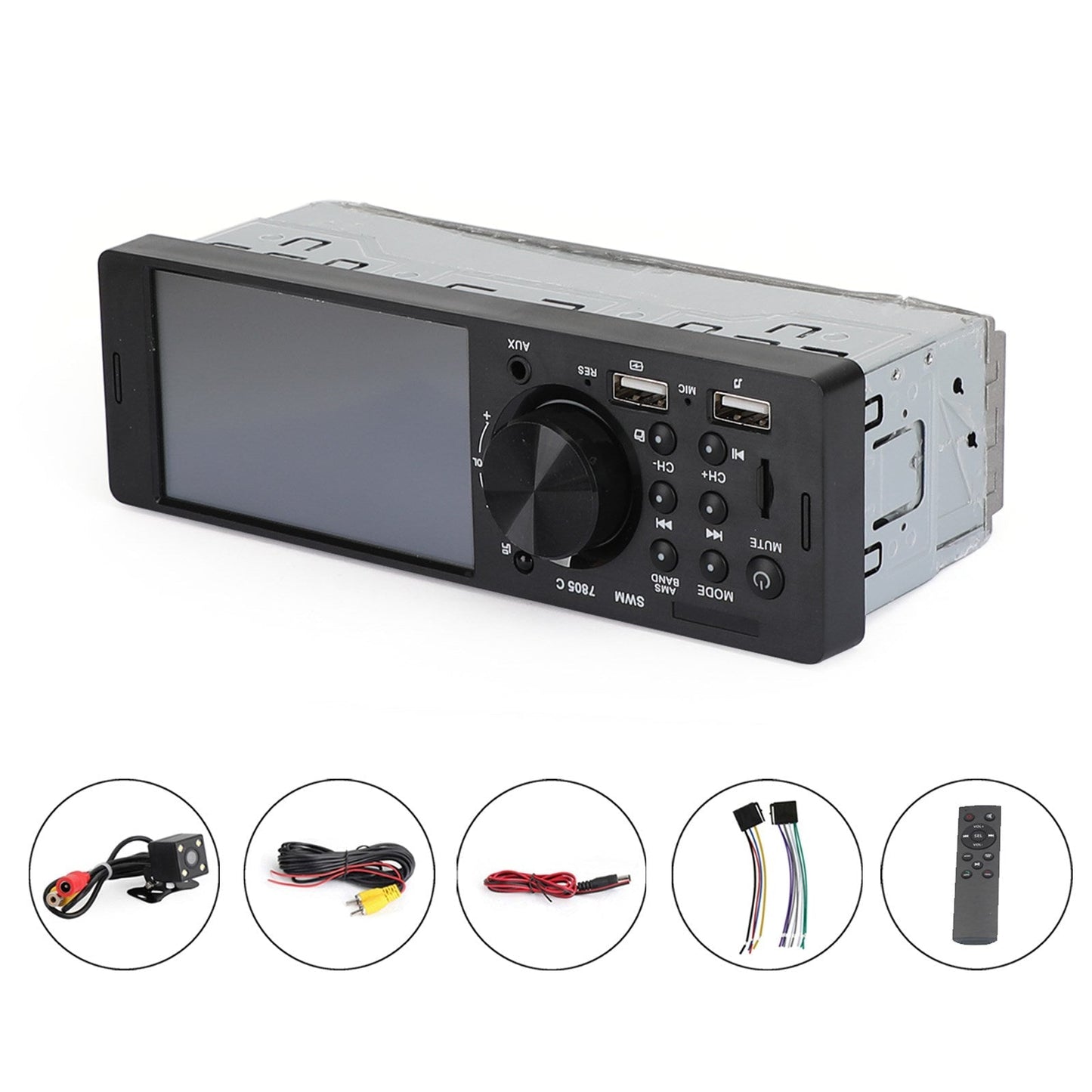 4.1 Inch Touch Screen Car MP5 Player 1 Din Car Stereo Bluetooth + Backup Camera