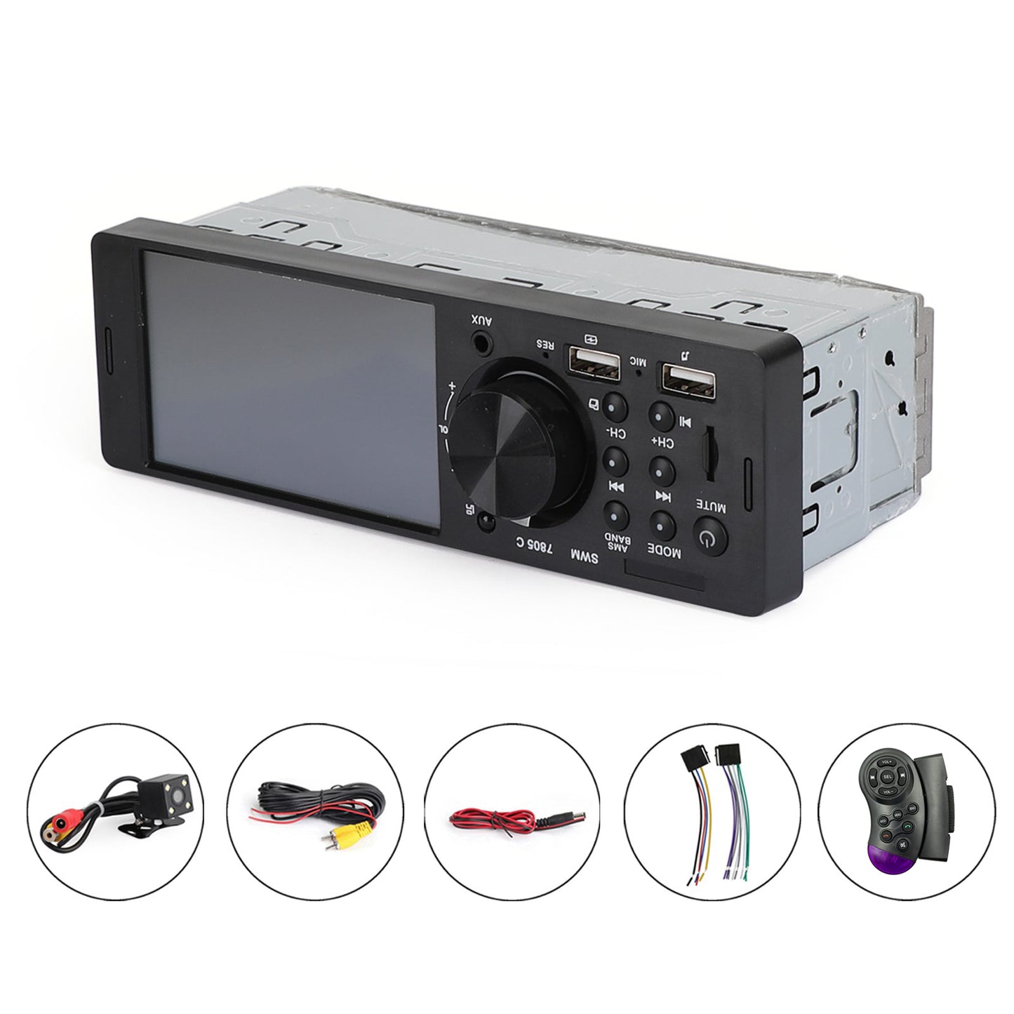 Car MP5 Player 1 Din 4.1 Inch Touch Screen Car Stereo Bluetooth + Backup Camera