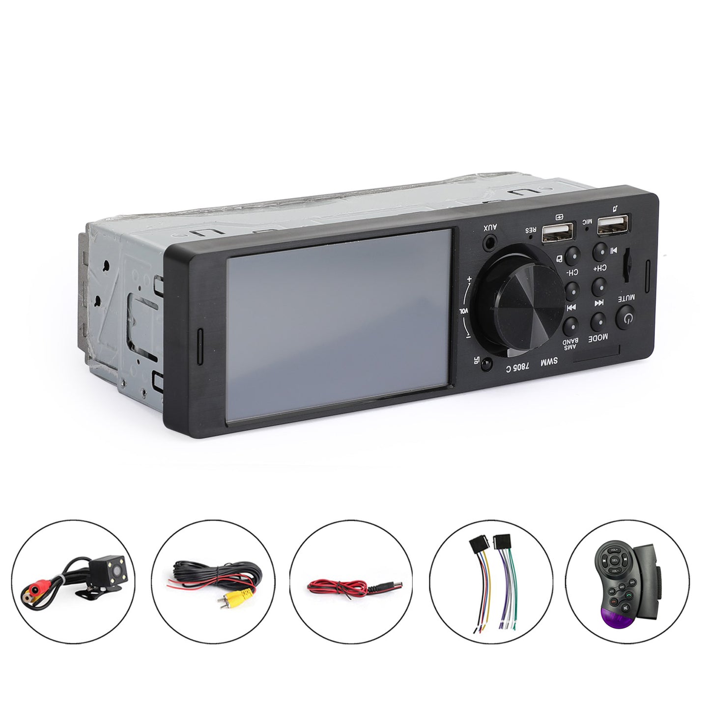 4.1 Inch Touch Screen Car MP5 Player 1 Din Car Stereo Bluetooth + Backup Camera