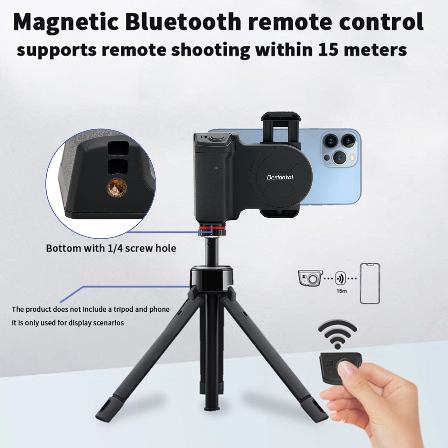 PH-30A Mobile Phone Clip Model Auction Remote Control Camera Handle Stabilizer