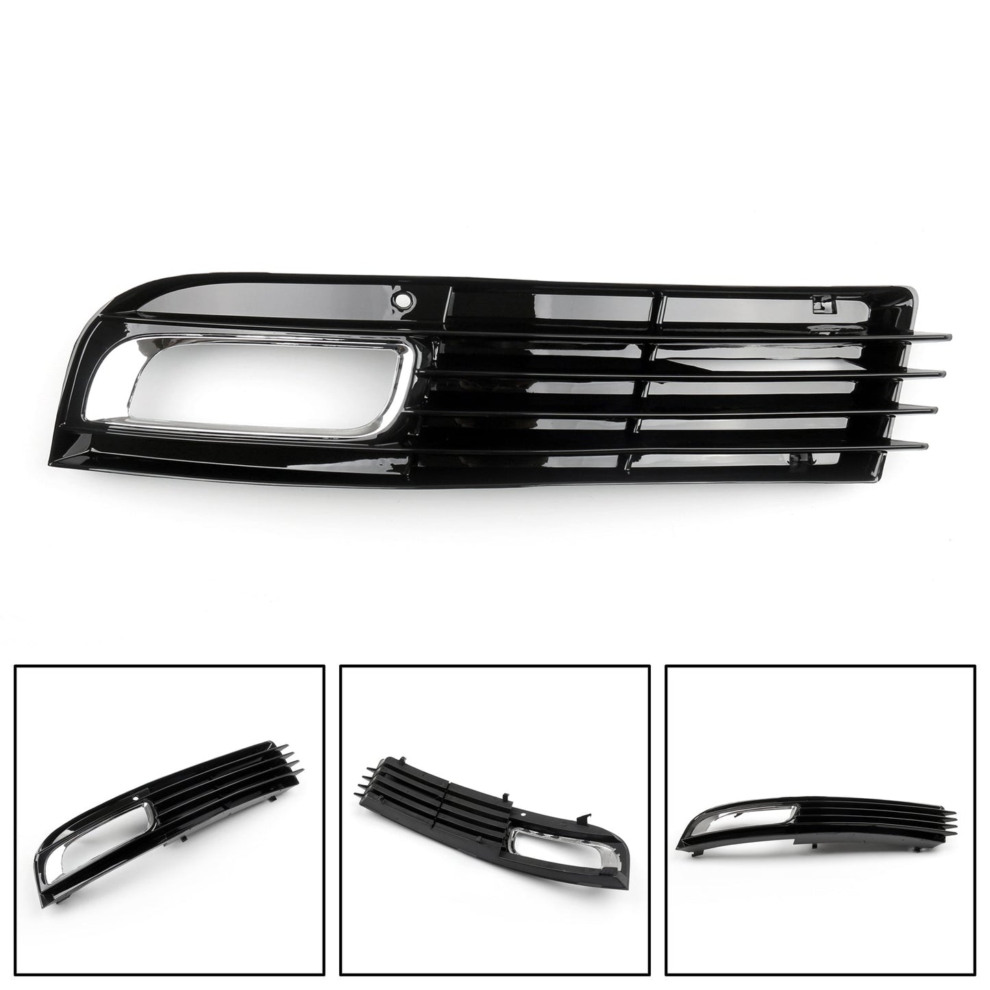 2008-2010 Audi A8 D3 Car Lower Bumper Grille Fog Light Grill w/Chromed