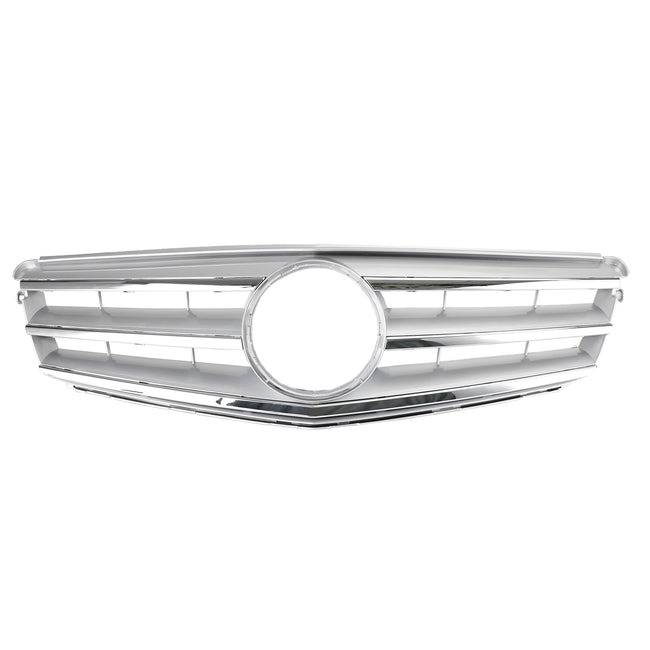 Front Grille Fit For Benz W204 C300 C350 2008-2014 W/LED Emblem CHR