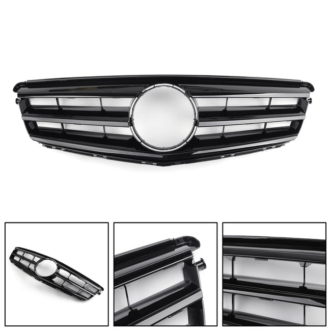 2008-2014 Benz C Class W204 Front Bumper Grille W/LED Emblem