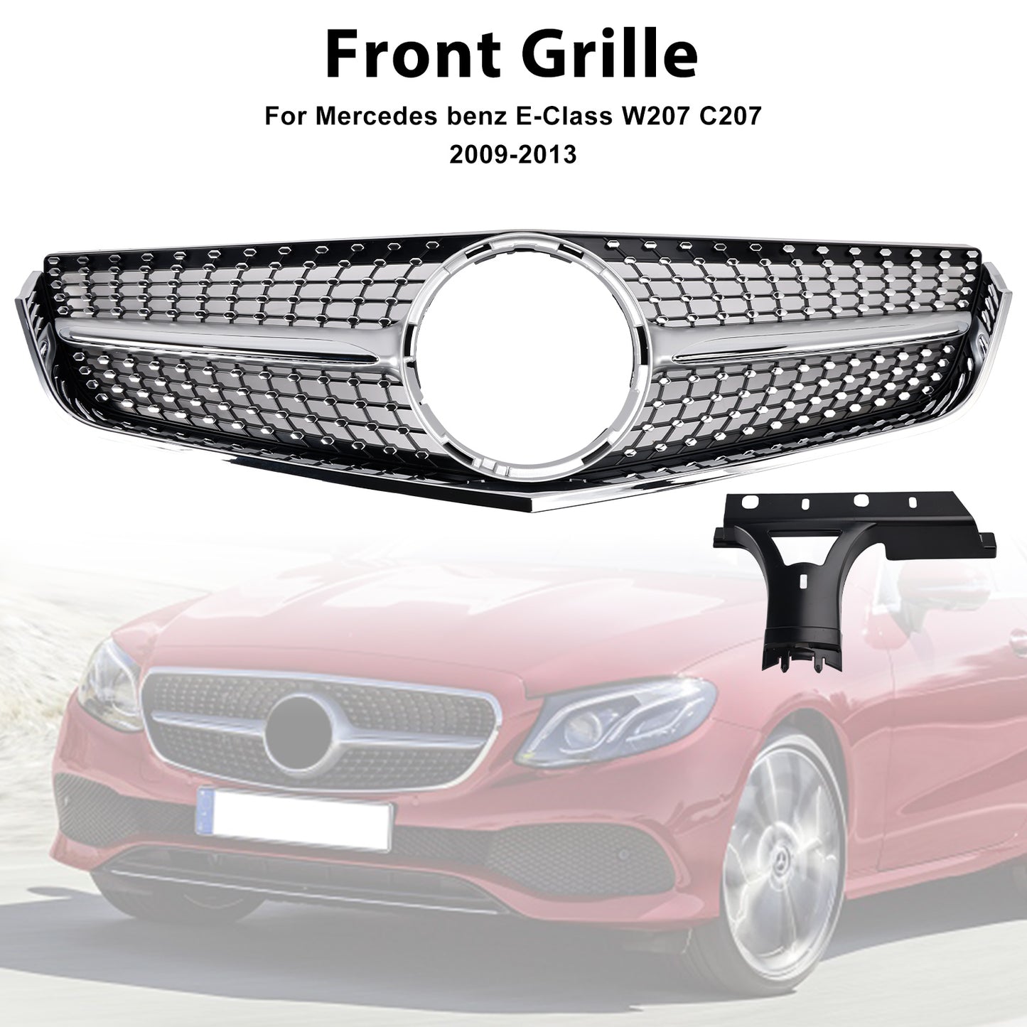 2009-2013 Mercedes E-Class W207 C207 Front Bumper Grill Grille Coupe