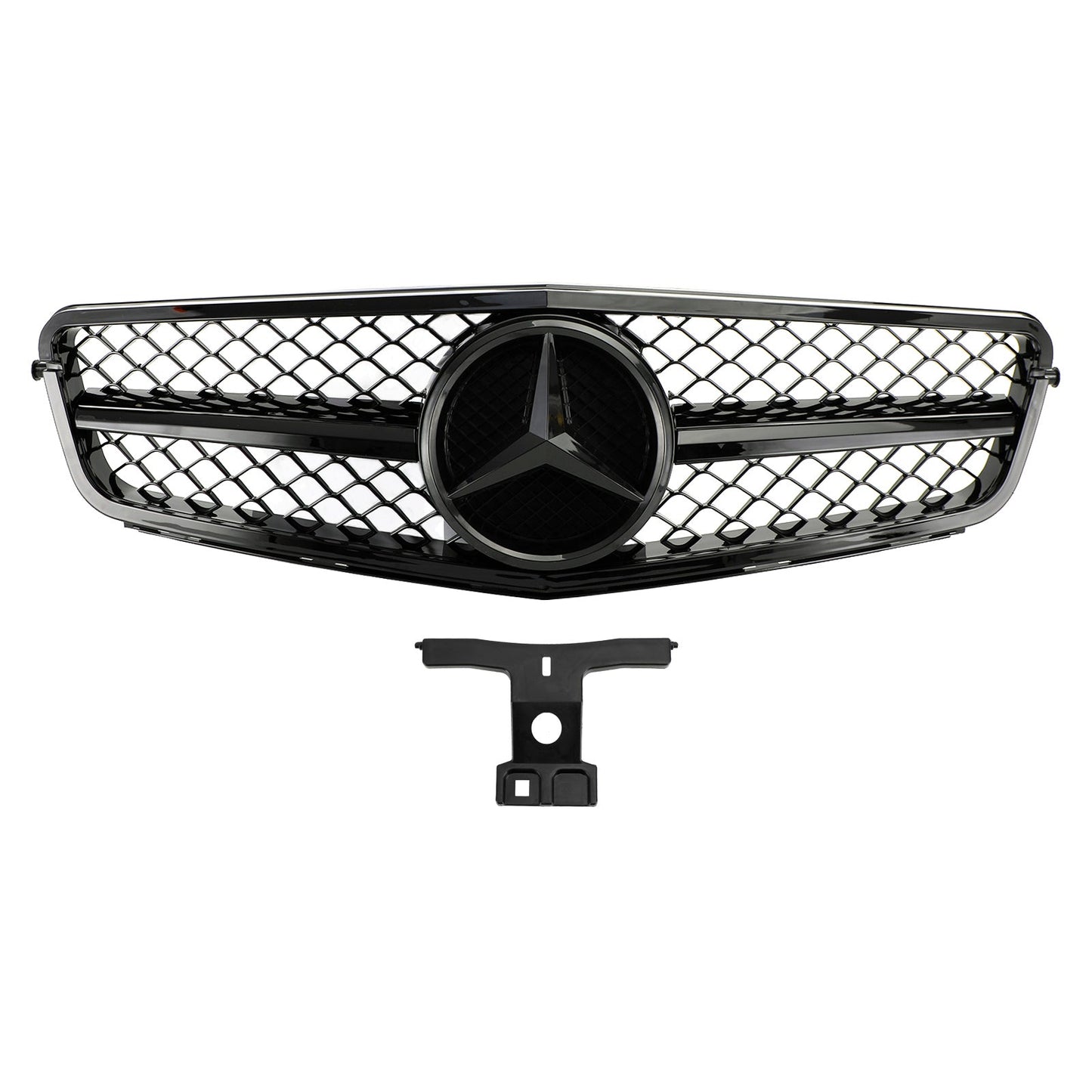 W204 C300 C-Class 2008-2014 Benz C350 Front Grill Gloss Black Car Grille C63 Style