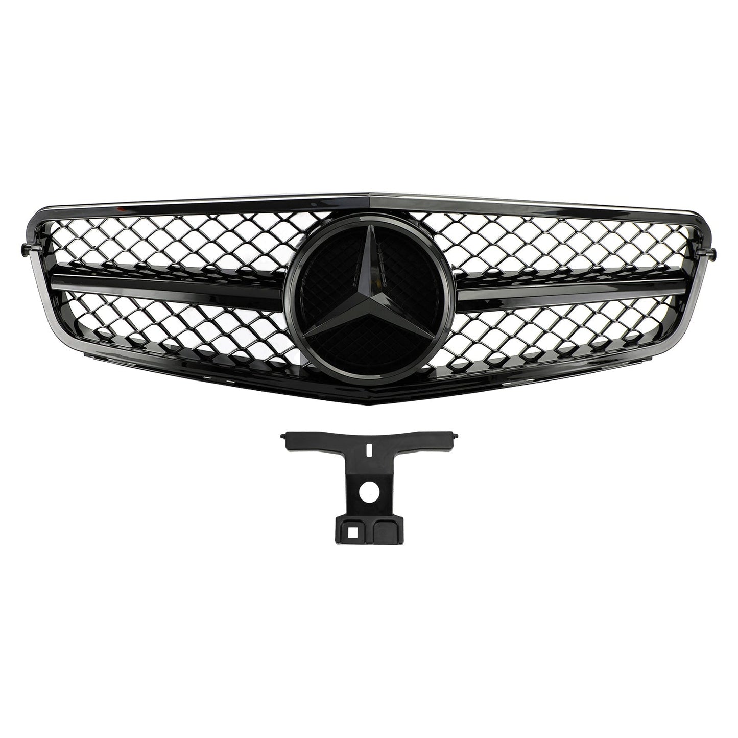 W204 C350 C-Class 2008-2014 Benz C300 C350 Front Grill Gloss Black Car Grille C63 Style