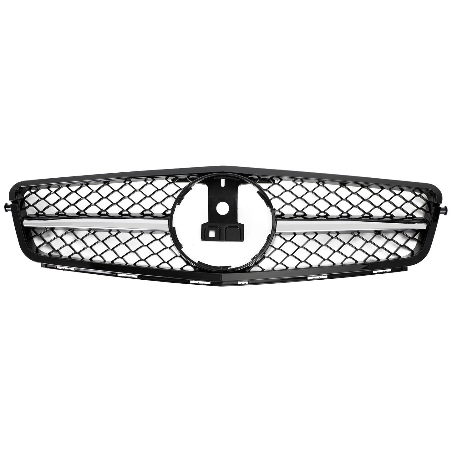 W204 C350 C-Class 2008-2014 BENZ C250 C300 ABS Gloss Black Chrome Front Bumper Car Grille