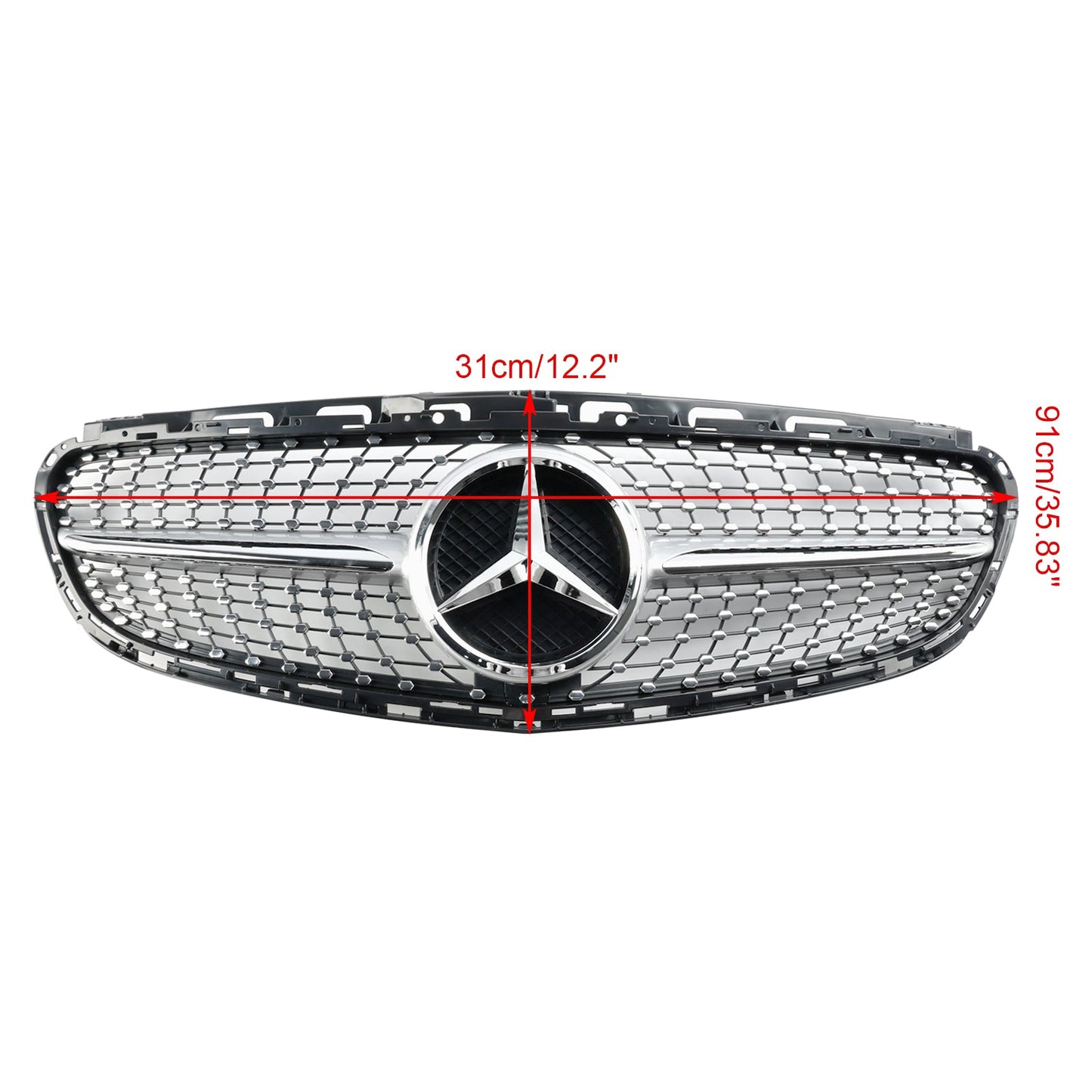 Diamond Front Bumper Grille Grill Fit Mercedes E-Class W212 2013-2016 Facelift