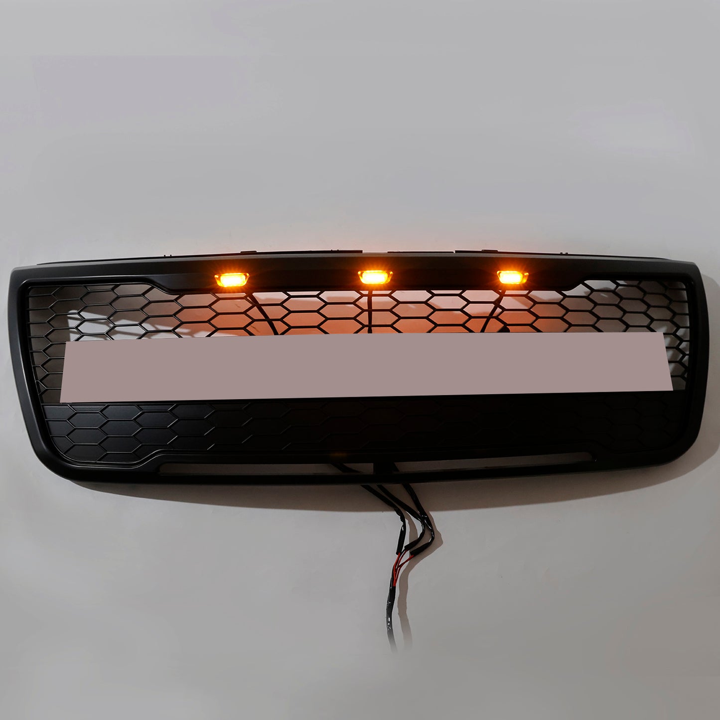 Front Upper Bumper Grill Grille Fit Ford Explorer 2012-2015 With Lights Grey