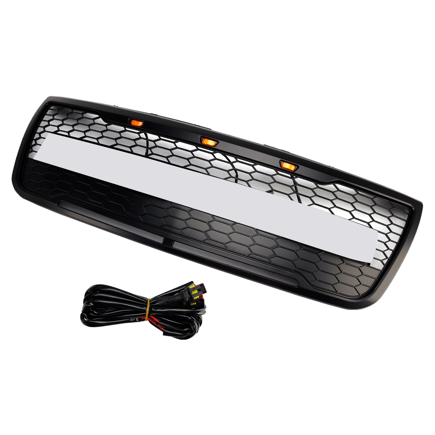 Front Upper Bumper Grill Grille Fit Ford Explorer 2012-2015 With Lights Grey