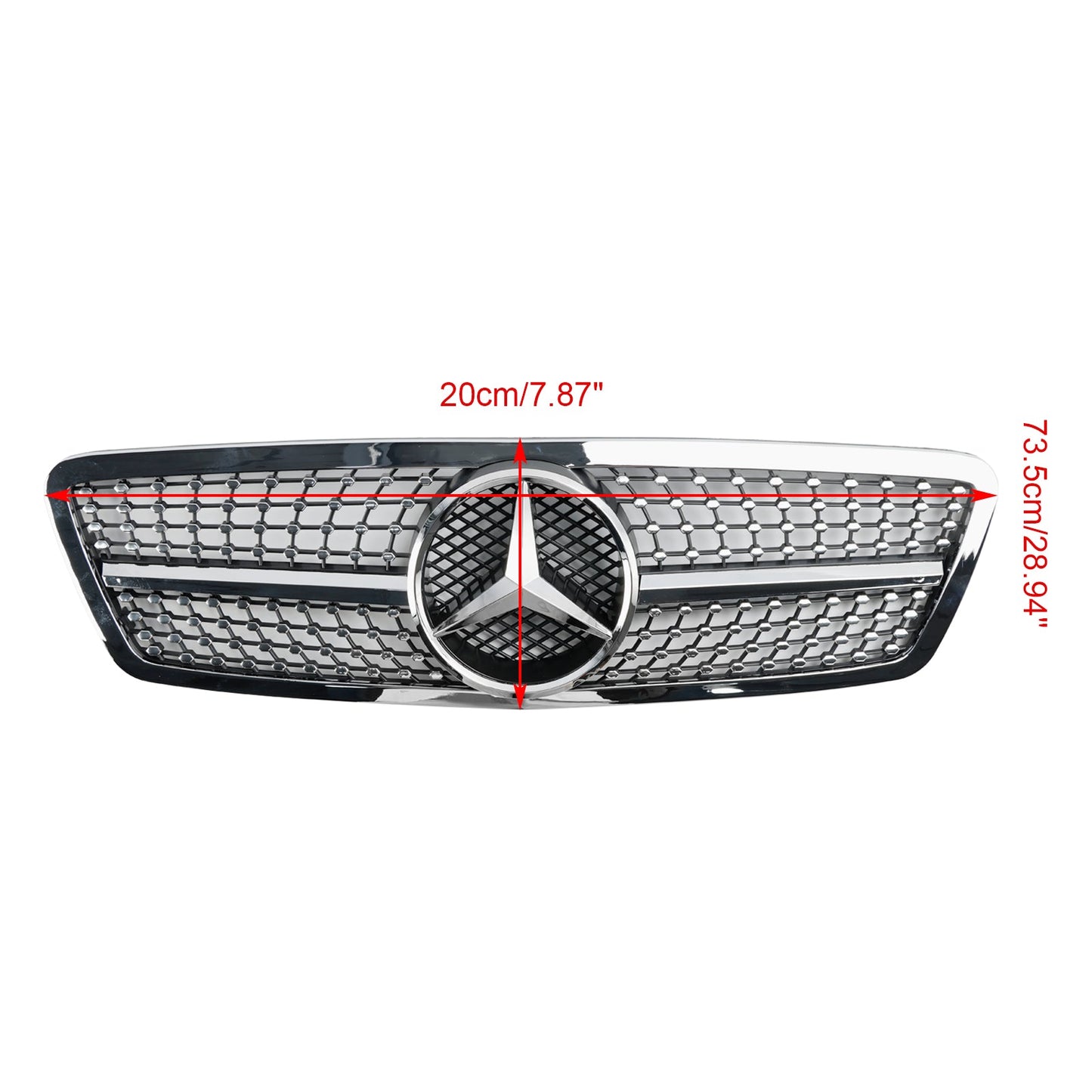 Front Bumper Kidney Grille Grill Fit Mercedes W203 C230 C320 C240 2001-2007