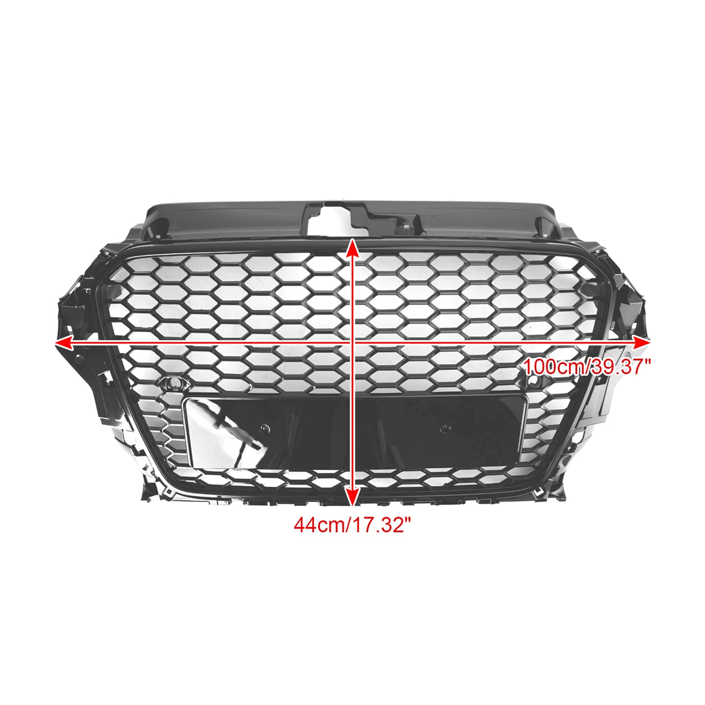 2013-2016 Audi A3 S3 Front Hood Henycomb Bumper Car Grille Grill RS3 Style Black