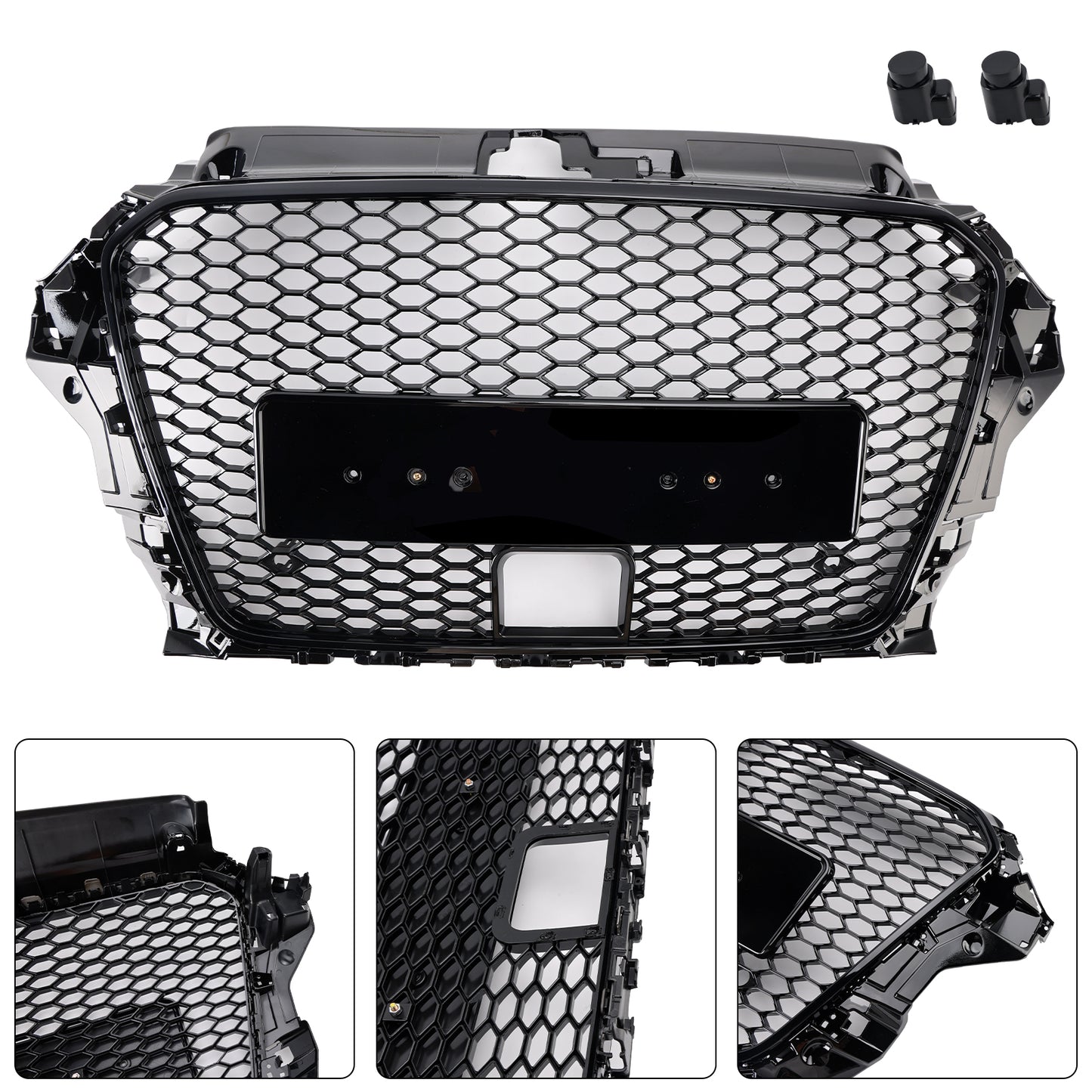 2013-2016 Audi A3 8V1 / Sline / S3 With ACC RS3 Style Front Bumper Grill Grille