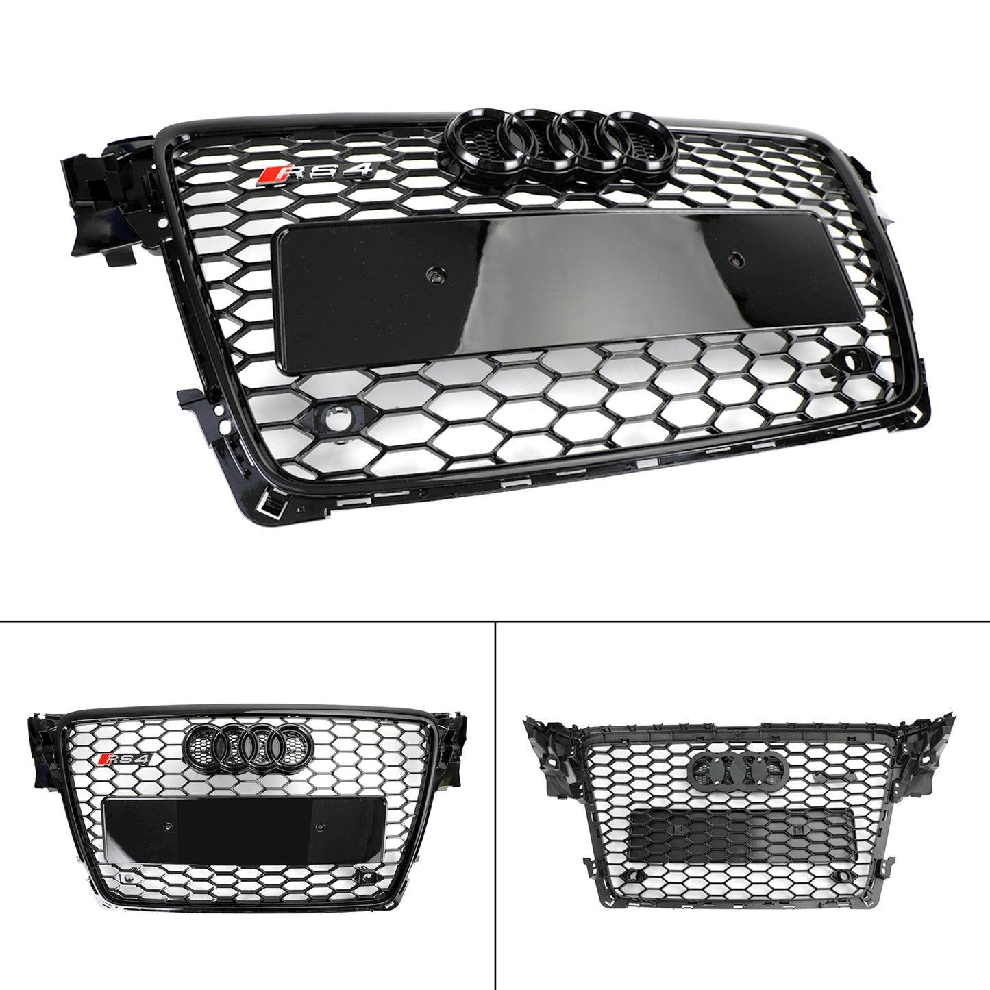 2009-2012 Audi A4 / A4 Avant / S4 B8 Honeycomb Sport Mesh Hex Car Grille Grill RS4 Style Black