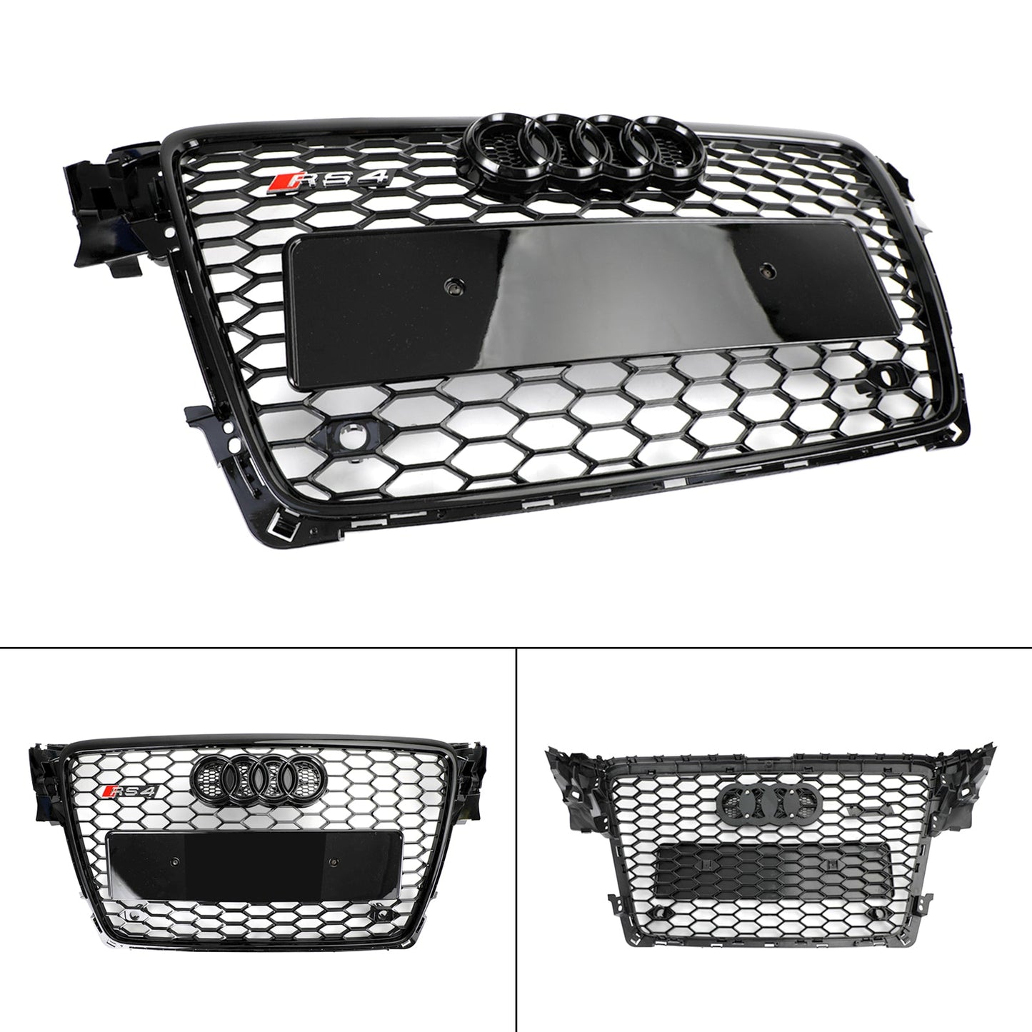 Audi A4 2009-2012 Honeycomb Sport Mesh Hex Car Grille Grill RS4 Style Black