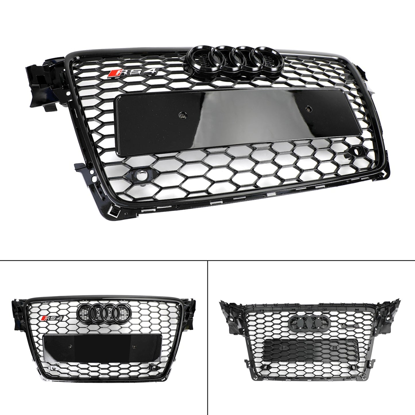 Audi S4 2009-2012 Honeycomb Sport Mesh Hex Car Grille Grill RS4 Style Black