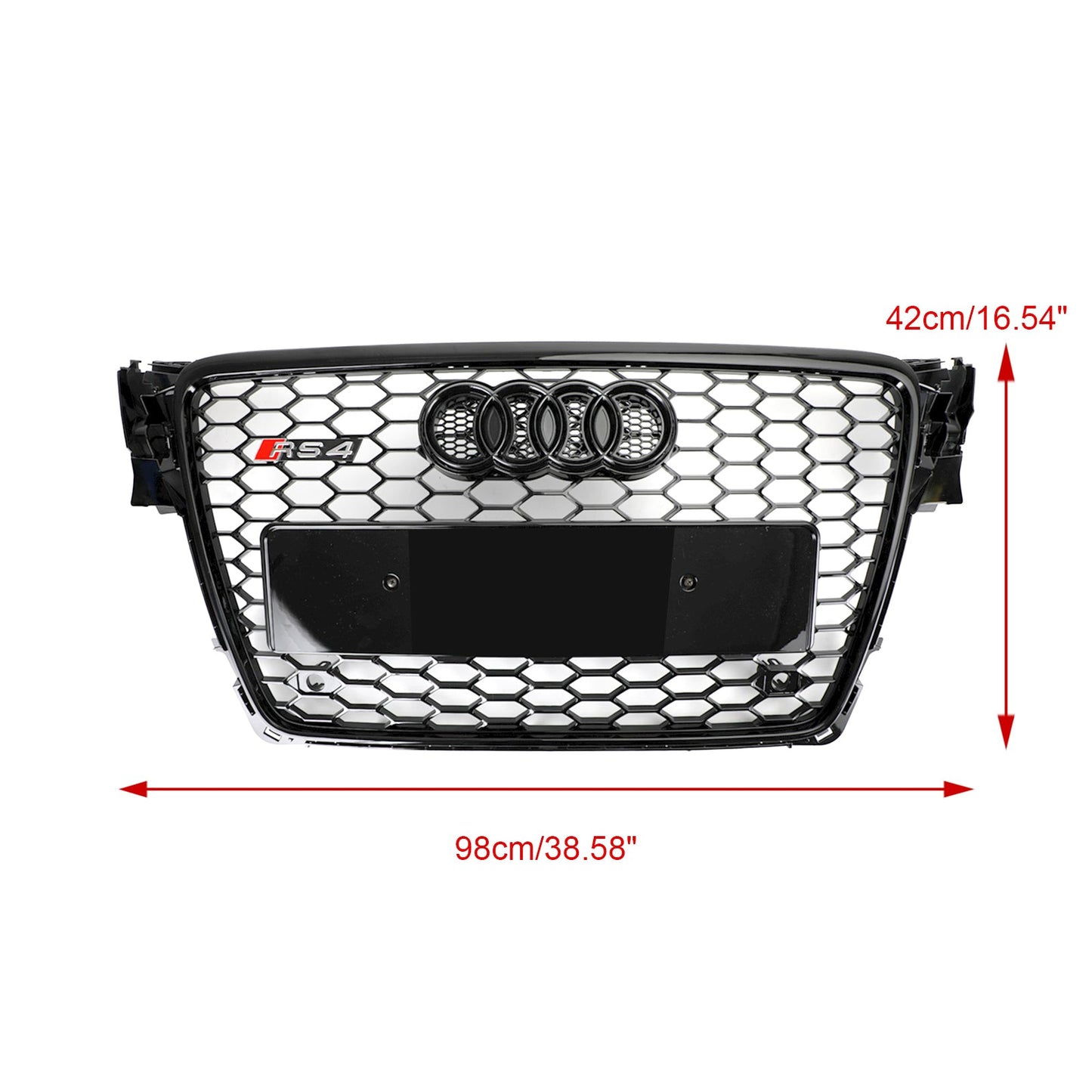 Audi A4 Avant 2009-2012 Honeycomb Sport Mesh Hex Car Grille Grill RS4 Style Black