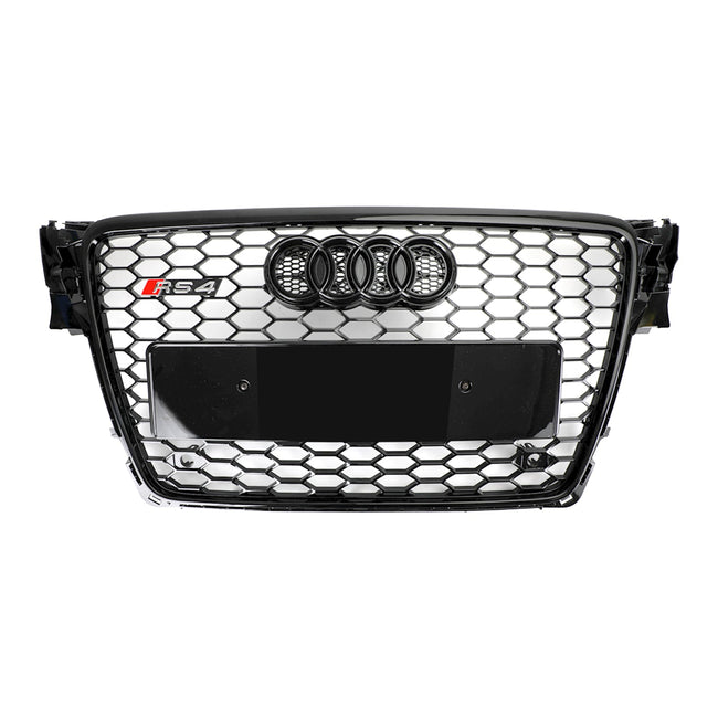 Audi S4 2009-2012 Honeycomb Sport Mesh Hex Car Grille Grill RS4 Style Black