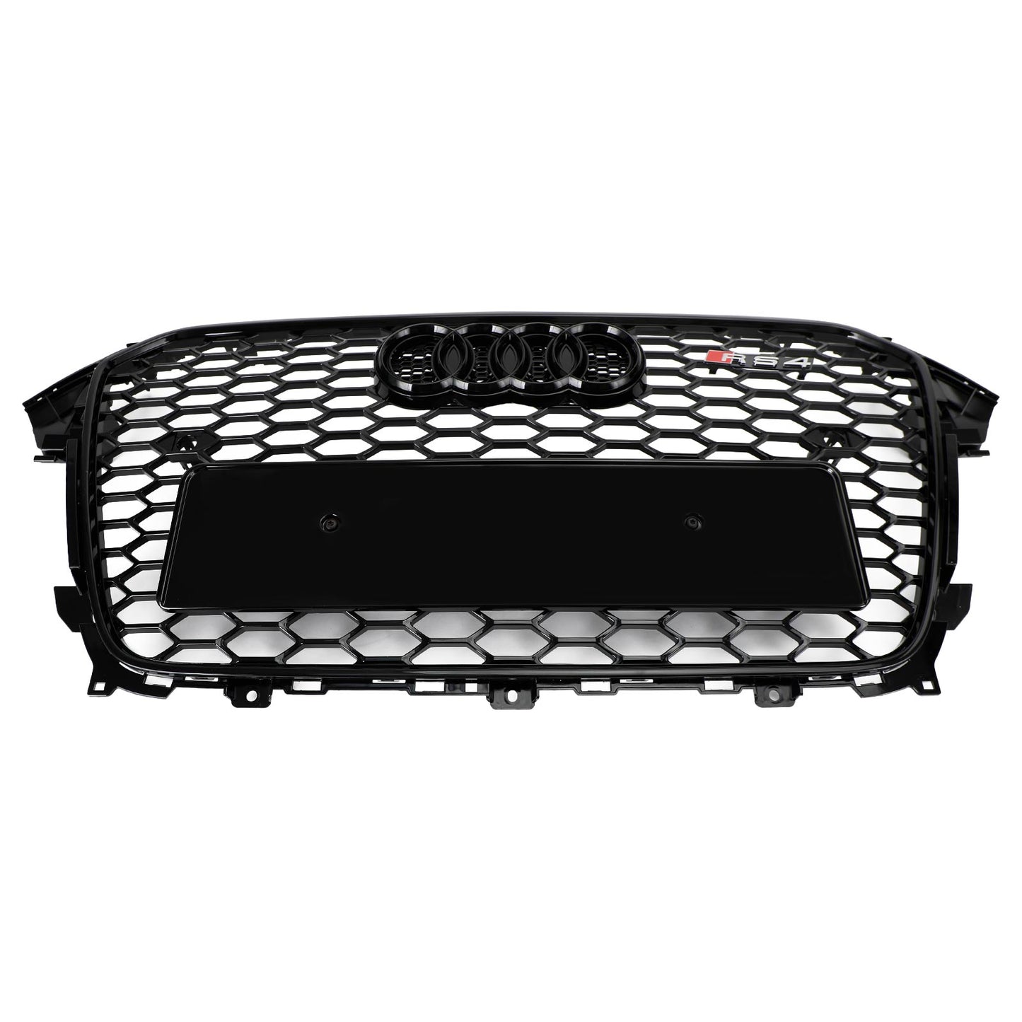 2013-2016 Audi A4 / S4 B8.5 Mesh Front Bumper Grille Grill Gloss Black RS4 Style