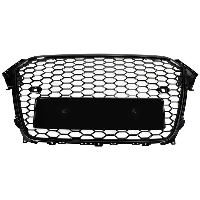 2013-2016 Audi A4 S4 Mesh Front Bumper Grille Grill Gloss Black RS4 Style